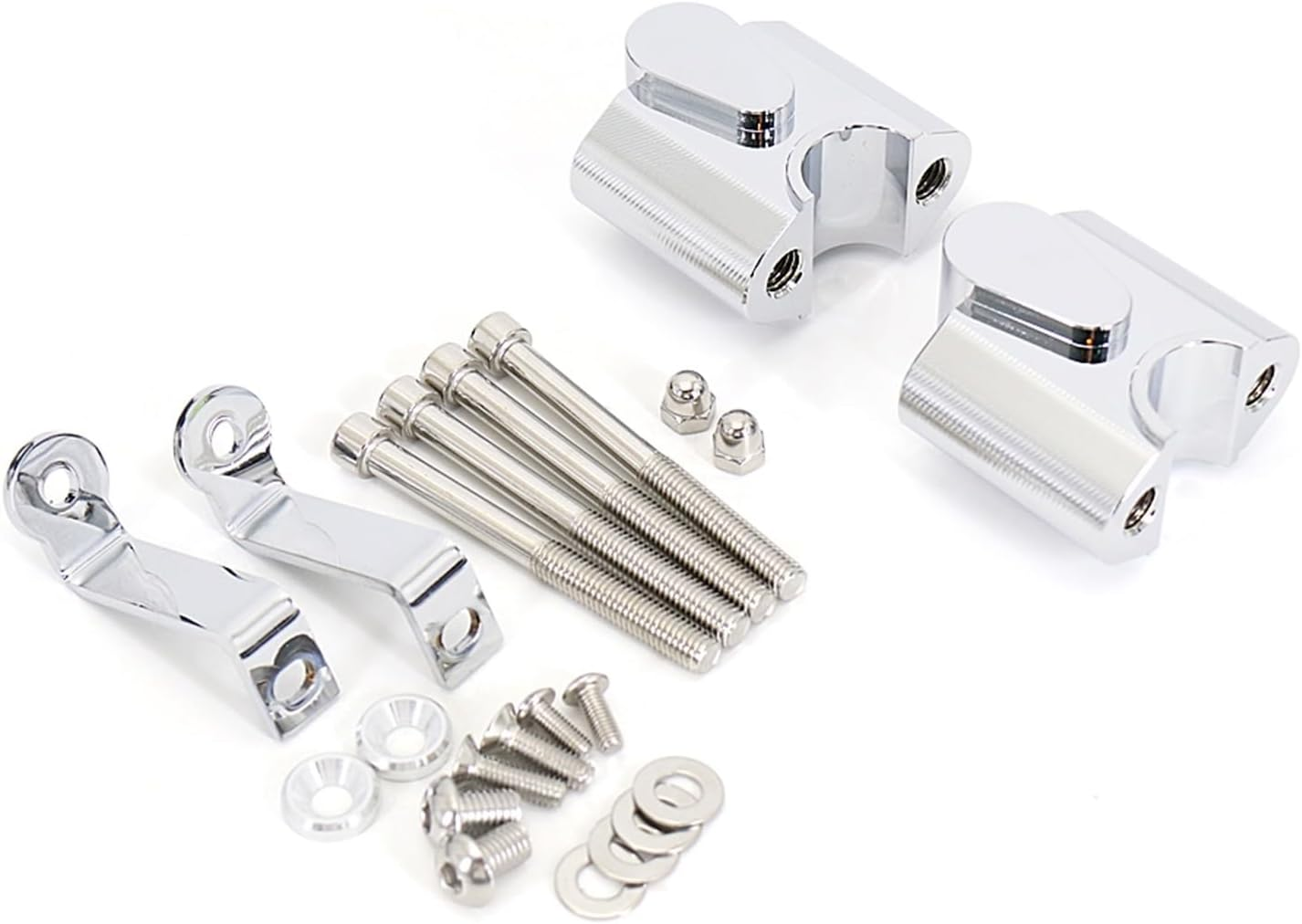 Handlebar Parts Decoration Classic Aluminum Motorcycle Accessories Handlebar Riser Handlebar Clamp Adapter for R18 Handle Bar Risers image number 1