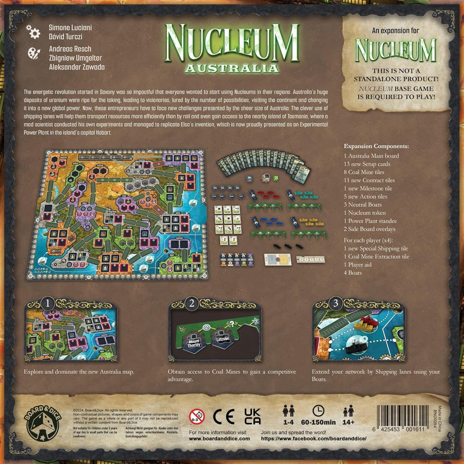 Board & Dice BND0084 Nucleum Australia Expansion Board Game