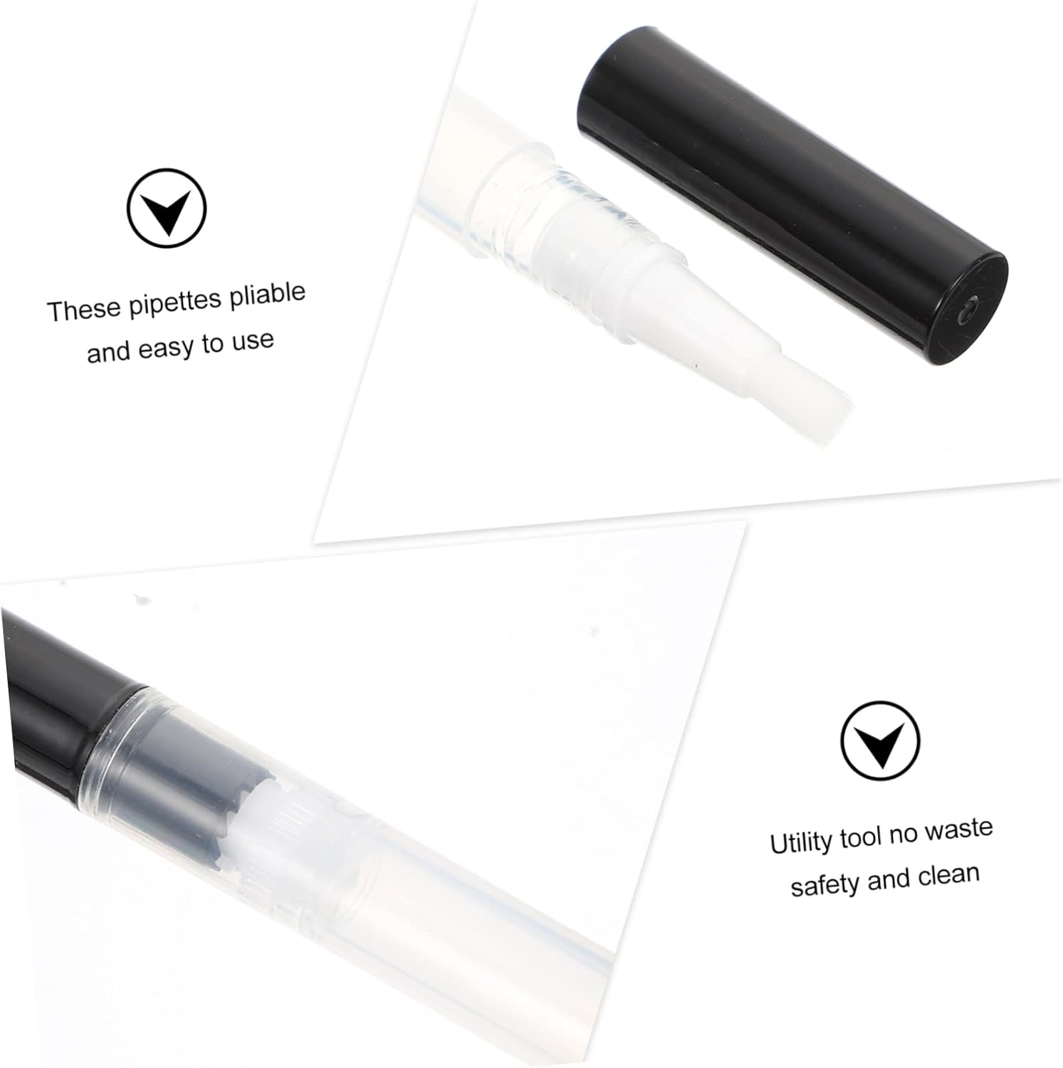 DEARMAMY 10Pcs Nail Polish Liquids Container Kit Brush Pen Manicure Cuticle Oil