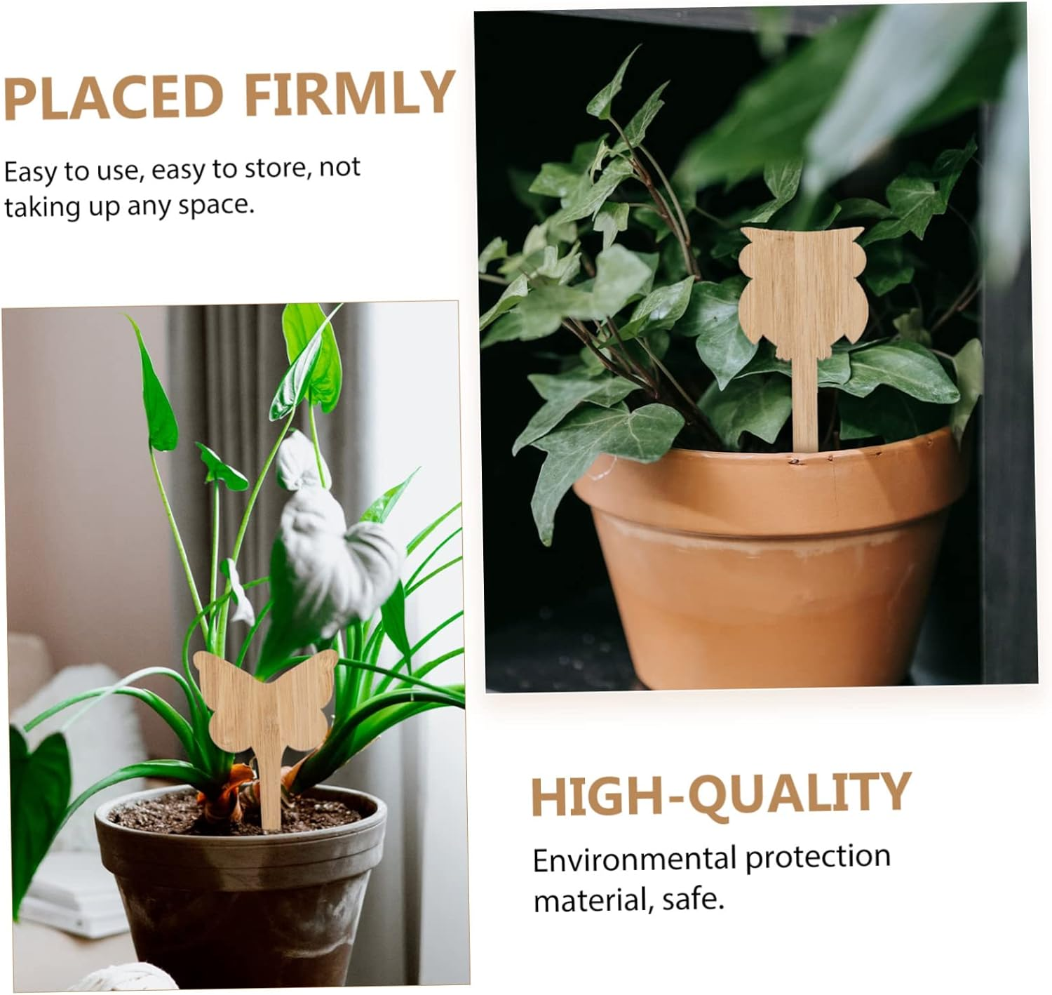 VANZACK 60Pcs Bamboo Plant Labels Double-Sided Distinguish Tags for Gardening Flower Pots and Herb Markers and Fade-Resistant Garden Supplies for Plant image number 4