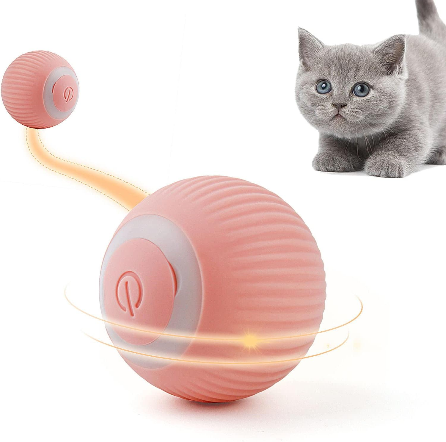 Namsan Cat Ball Interactive Cat Toy with Chirping Pack of 3 Plush Cat Play Ball for Cats