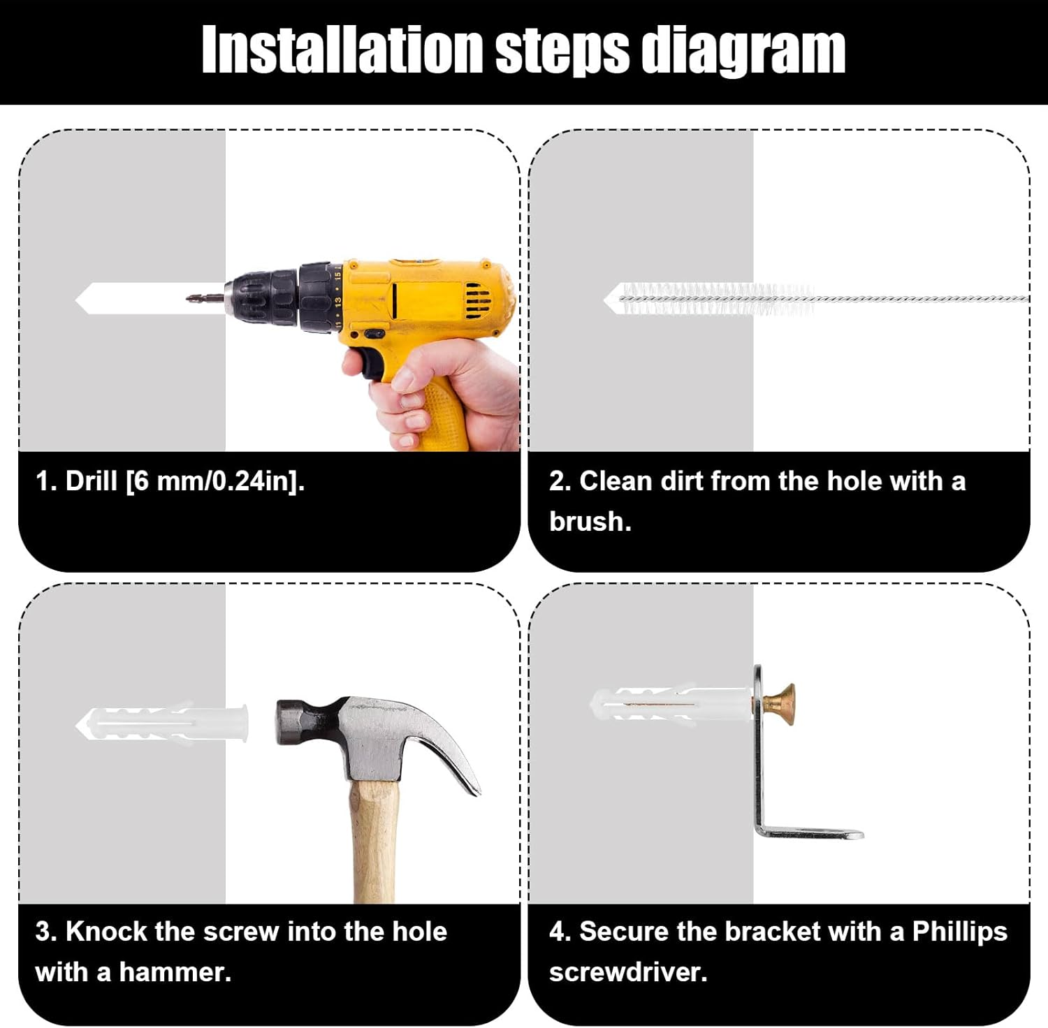 24Pcs Furniture Anchors, Anti-Tip Furniture Anchors Stainless Steel Furniture Wall Anchor Falling Furniture Straps Prevention Furniture Anchors for Baby Proofing Safety image number 5