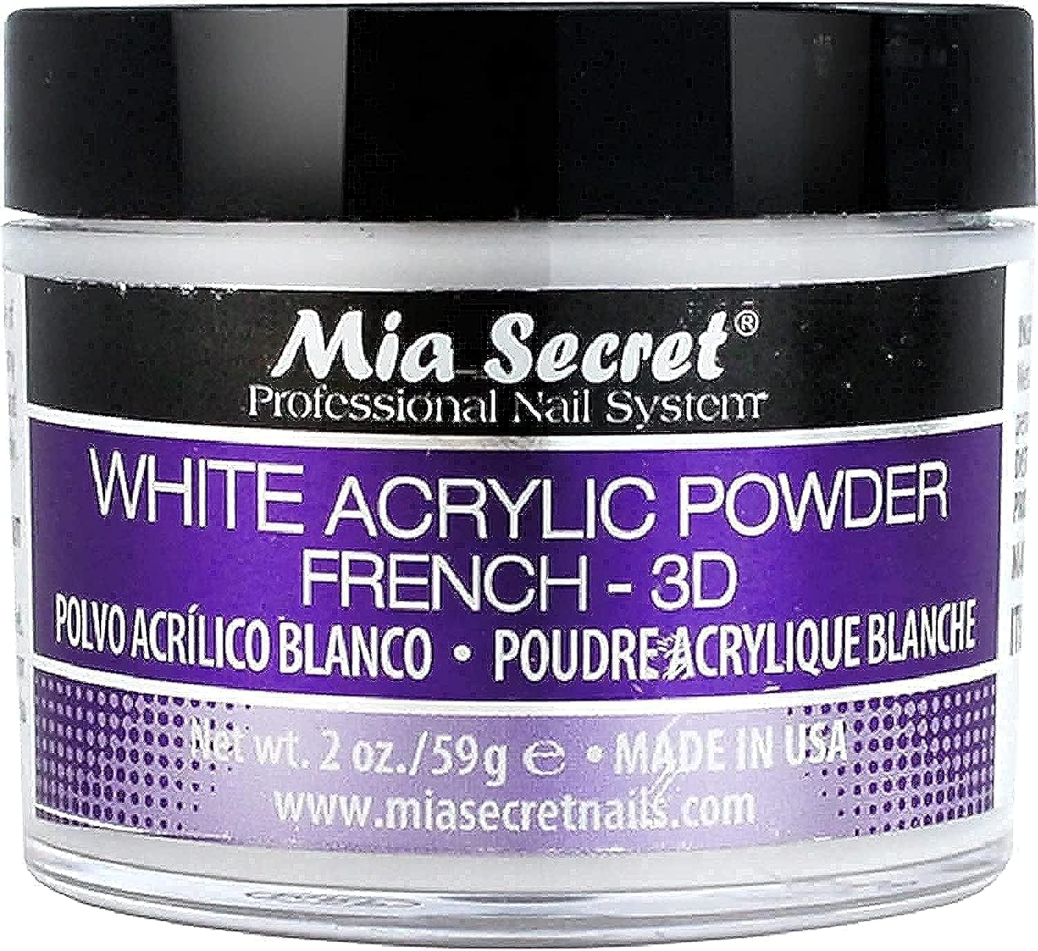 Mia Secret White French - 3D Acrylic Powder 60Ml image number 2