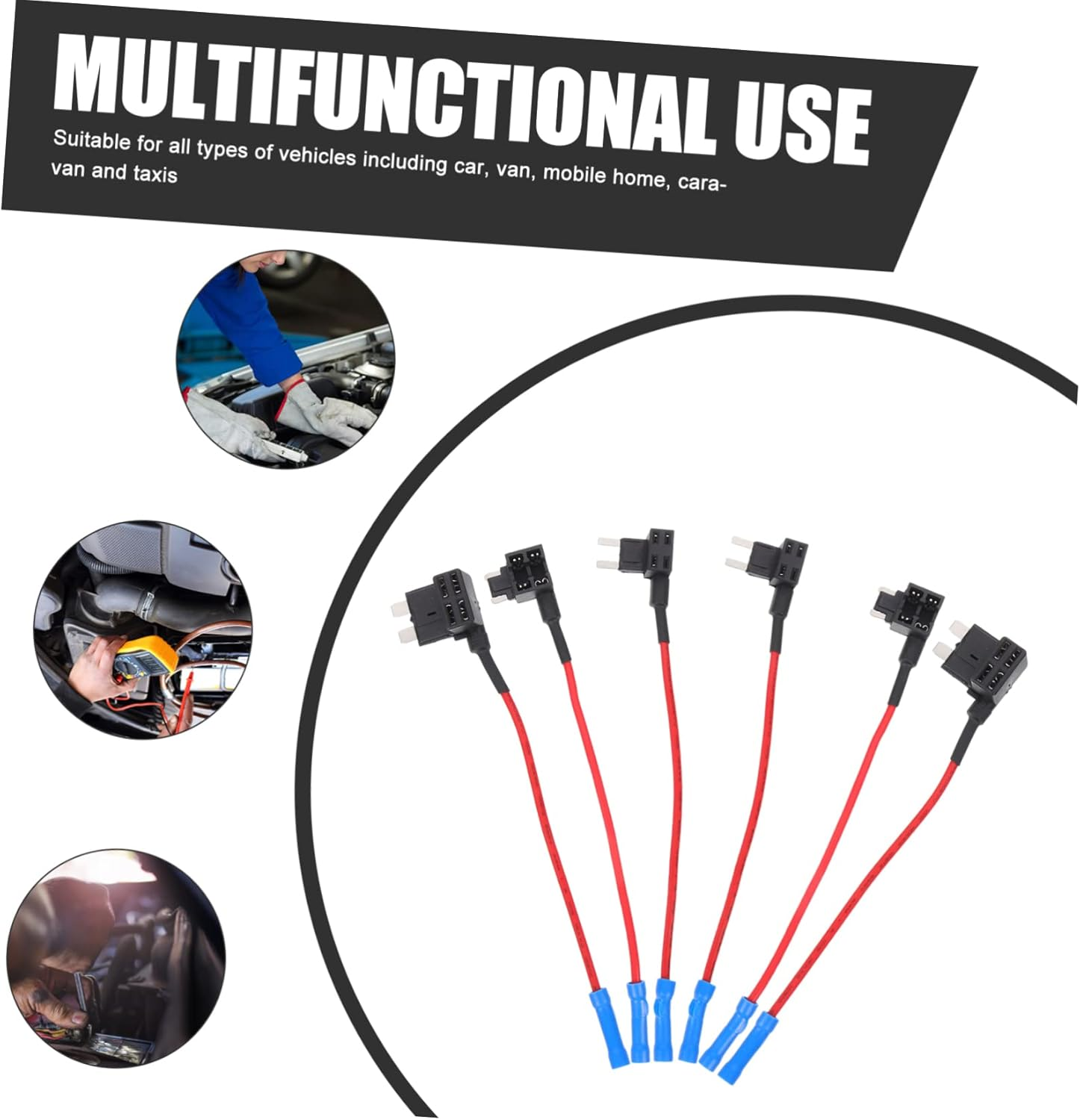 Mobestech 6Pcs Mini Fuse Tap Kit in Line Fuse Holders Car Inline Holder Automotive for Car Hardwire Tap Accessories image number 5