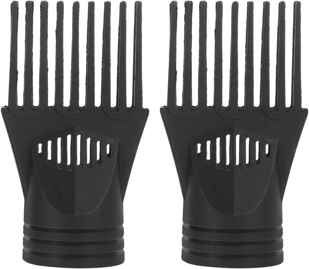 2Pcs Hair Dryer Comb Attachment Black Blow Dryer Attachment for Styling and Airflow Concentration Suitable for Professional and Home Use image number 6