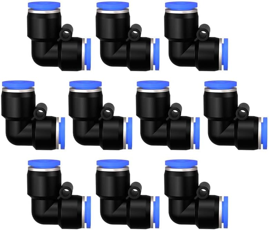 10Pcs Pneumatic Quick-Connect Fittings, 10Mm 3/8 Inch Tube OD Straight Air Hose Connectors, Push-Release Couplings for Pneumatic Systems, Durable Nylon Construction, 3-Way Push-To-Connect Fittings image number 4