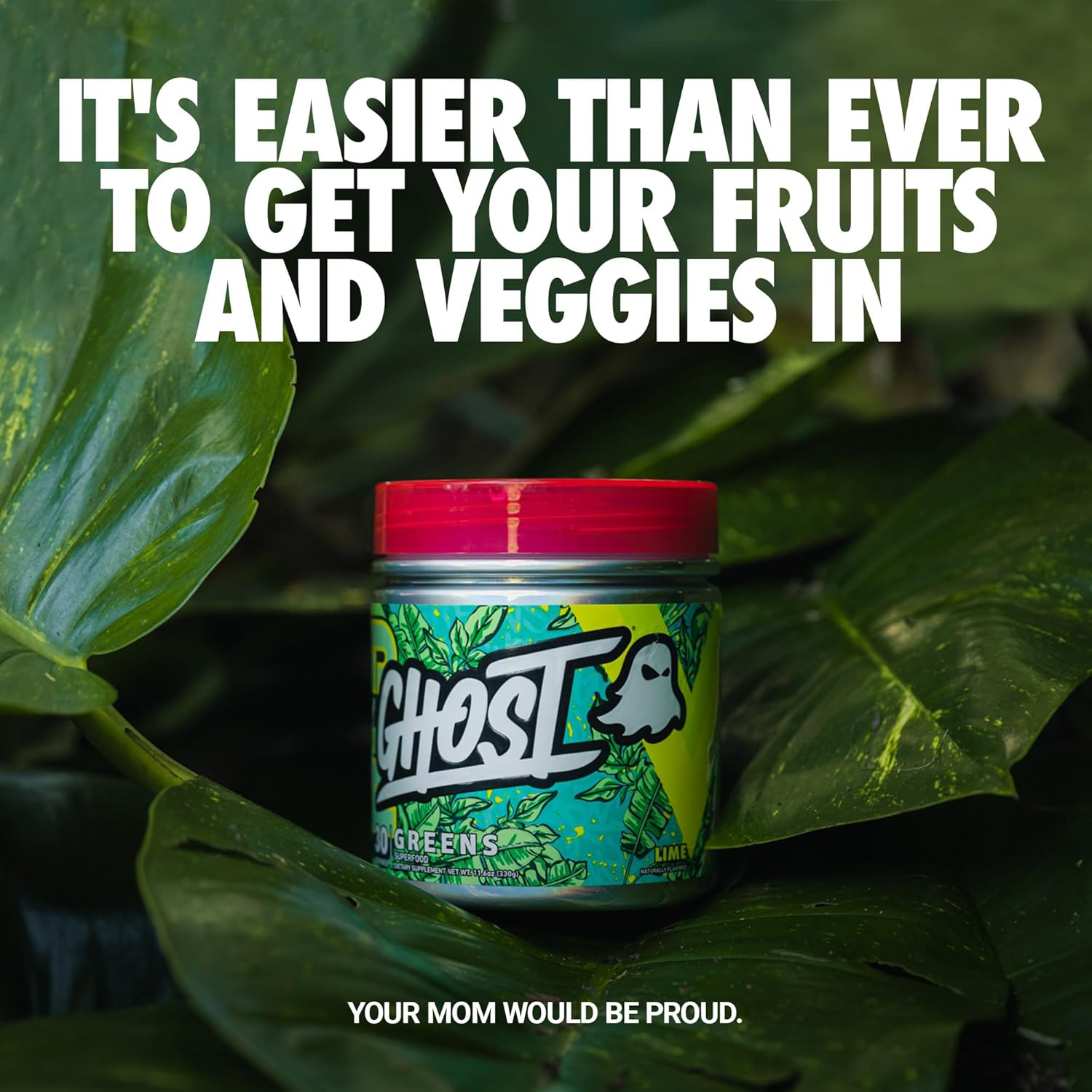 Ghost Greens Lime Flavoured Superfood Dietary Suppliment, 30 Serving image number 1