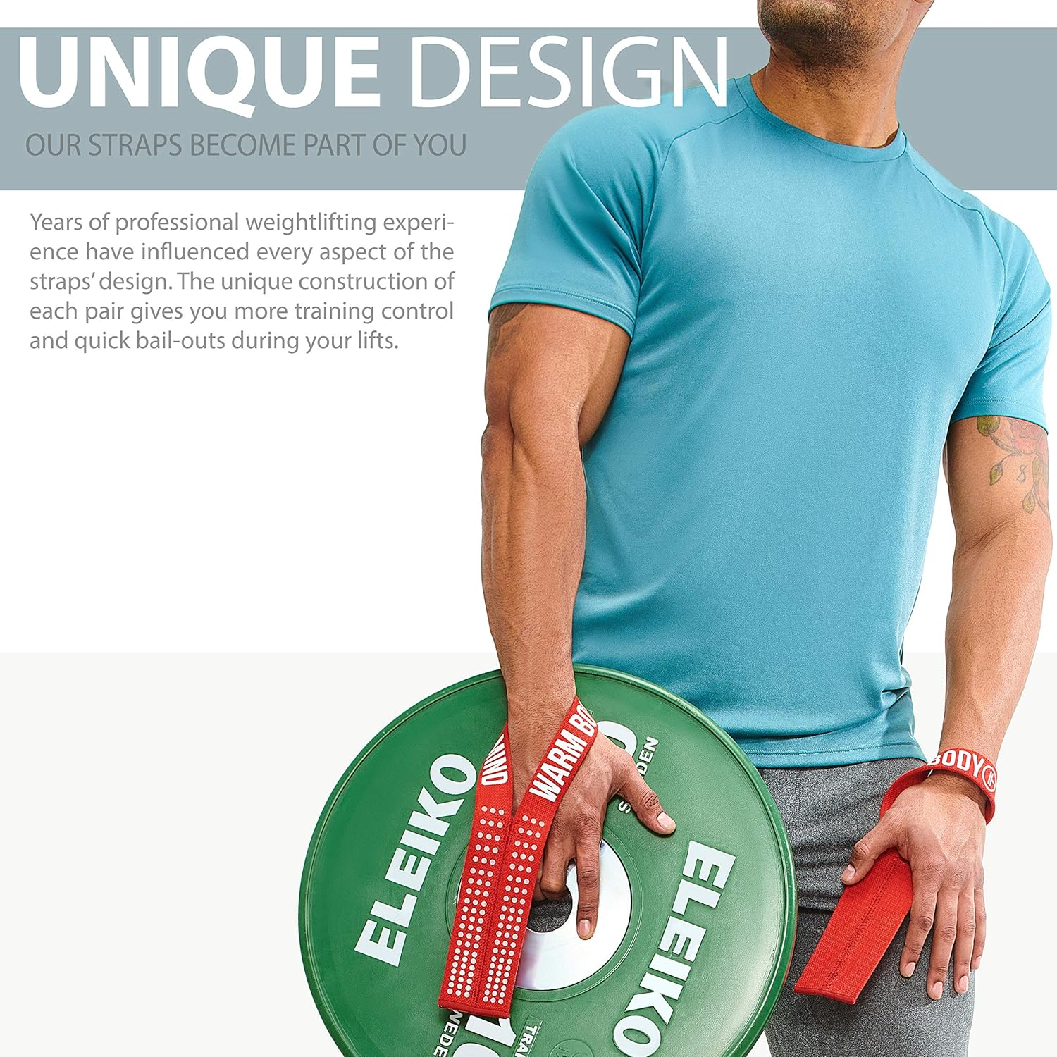 WARM BODY COLD MIND V1 Lifting Wrist Straps for Olympic Weightlifting - Rated at 660 Lb - Hand Wraps for Powerlifting, Weight Lifting, Bodybuilding Functional/Cross Training, Deadlift Gym Bar, Cotton - Black/Orange image number 5