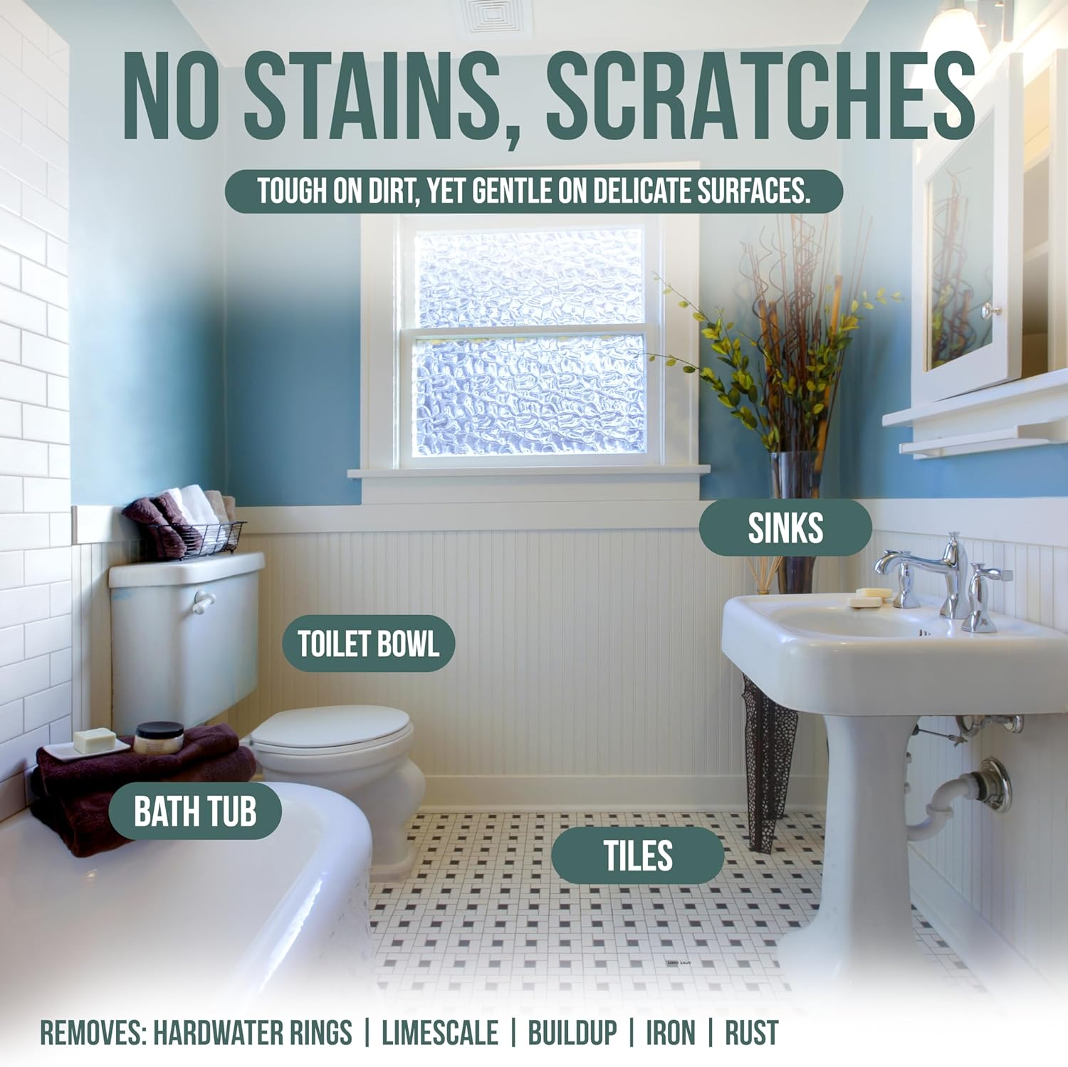 Pumice Cleaning Stone with Handle - High Density, Sturdy, Fine Grit image number 2