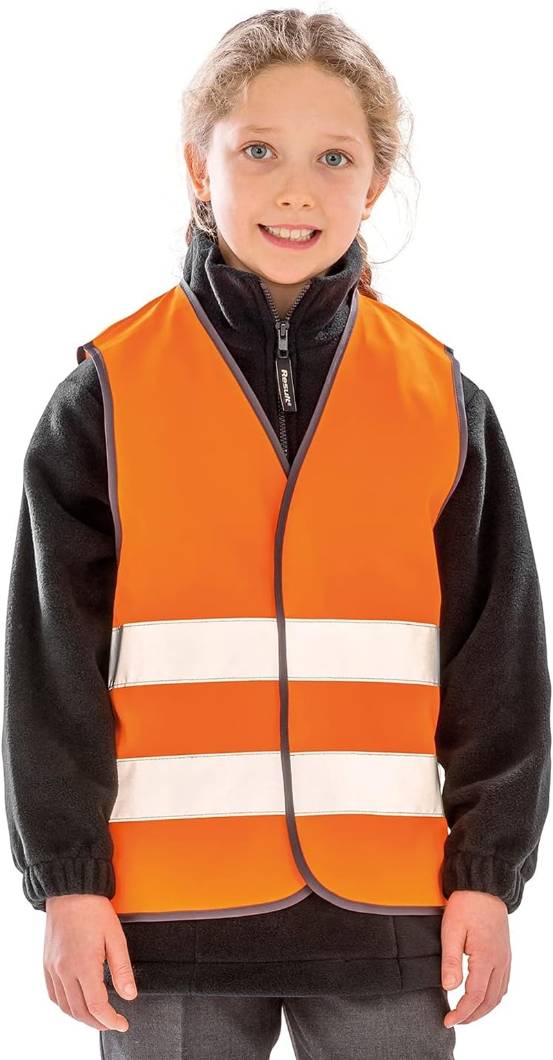 Result Core Kids Unisex Hi-Vis Safety Vest (UK Size: 4-6) (Fluorescent Orange)
