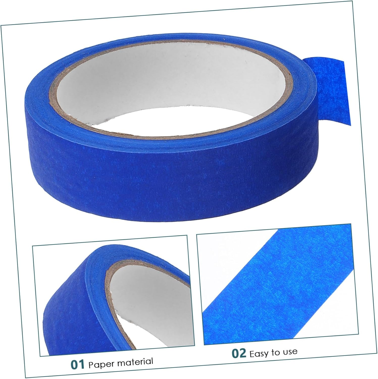 6Rolls Thick Masking Tape Yards for Auto Painting and Craft Projects Adhesive Masking Paper image number 5