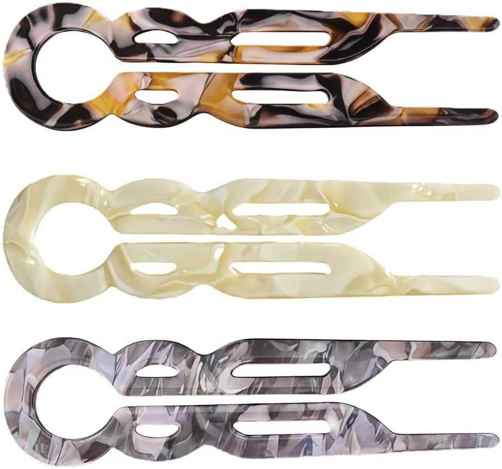 Tzylomirx 3 Pcs Lialys Hairpin - Prestige Hair Pin, U Shaped Lialysoff Hair Pins, French Hair Pin for Thick Hair, Hair Accessories