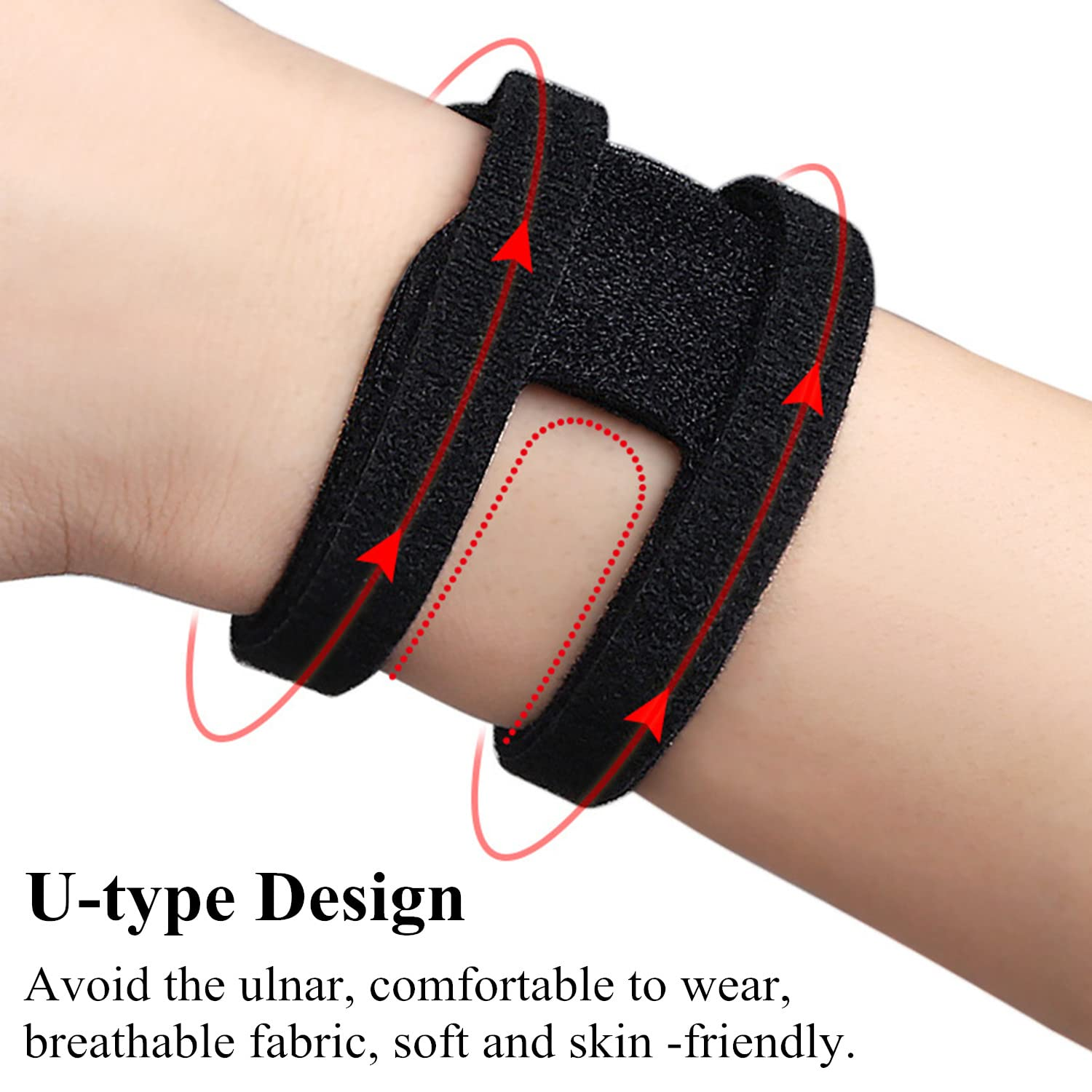 2 Pcs TFCC Wrist Brace, Left and Right Wrists for Weight Bearing Strain Sport Wrist Pain Relief, Adjustable Wrist for TFCC Tear, Ulnar Sided Wrist Pain, One Size Fits Most (Grey) - Grey image number 3