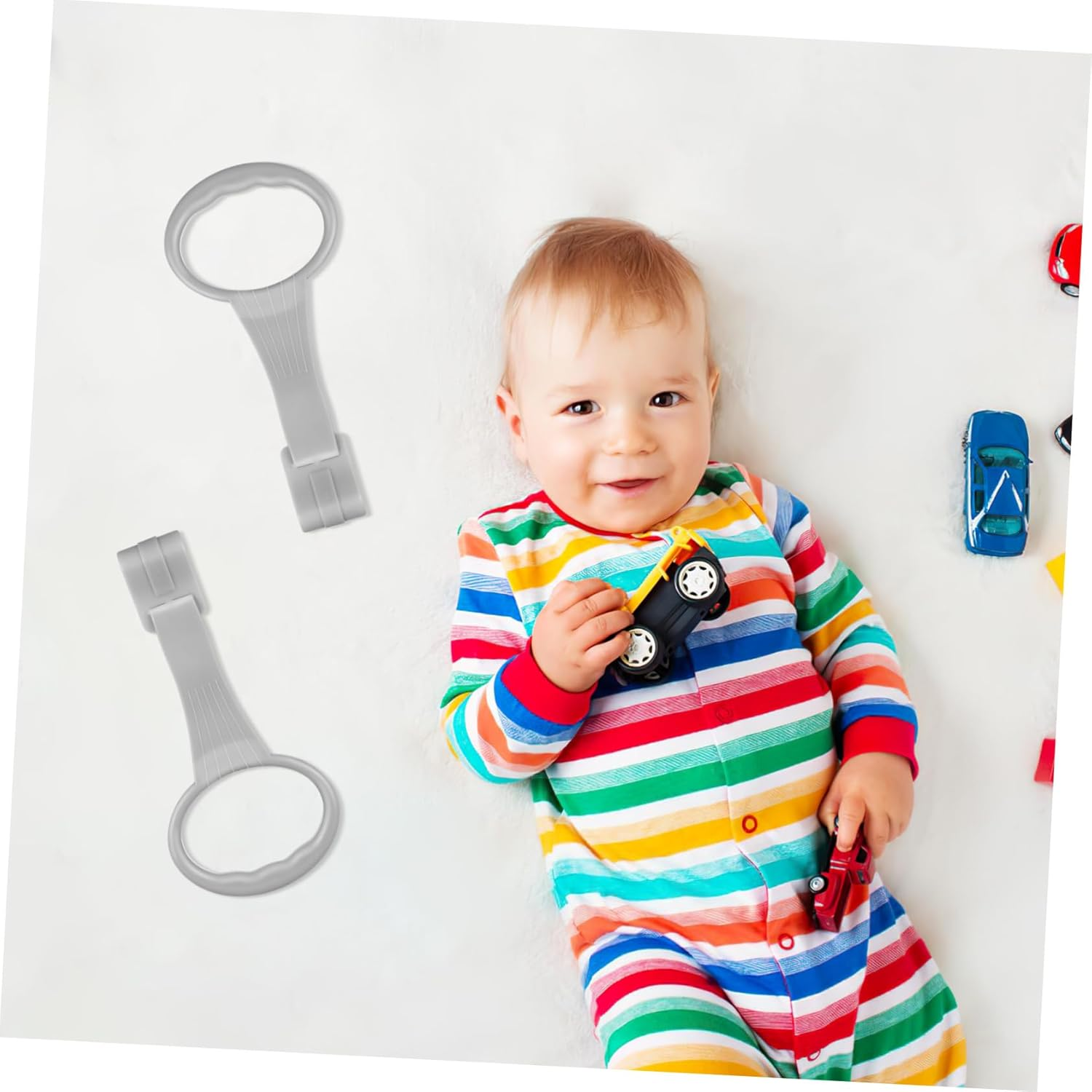 Garneck Boy Girl Bed Standing Safety Ring Mobile for Crib Play Cot Pull Rings Hanging Toys Boy Girl Travel Bed image number 6