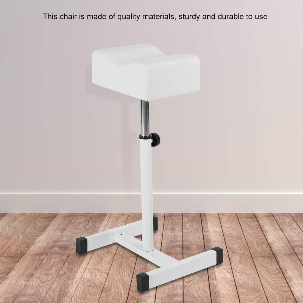 Stool Chair with Footrest,Adjustable Foot Care Pedicure Nail Stool,Pedicure Manicure Technician Nail Footrest Salon Spa Equipment(White) image number 4