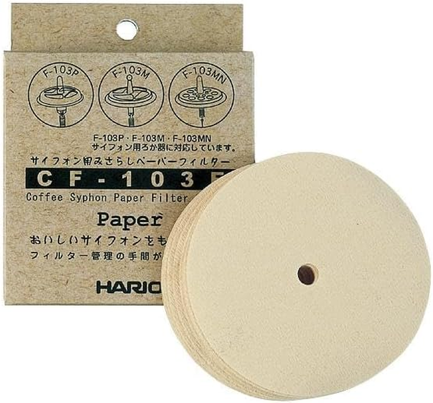 Paper Filter for Hario Syphon Exposed Onlycf-103E(100 Sheets)(Japan Import)