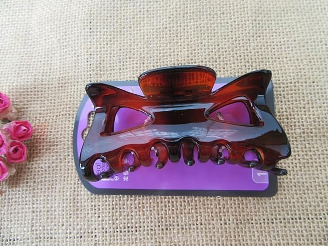 6Pcs Shiny Brown Hair Clips Hair Clamps Hair Accessories