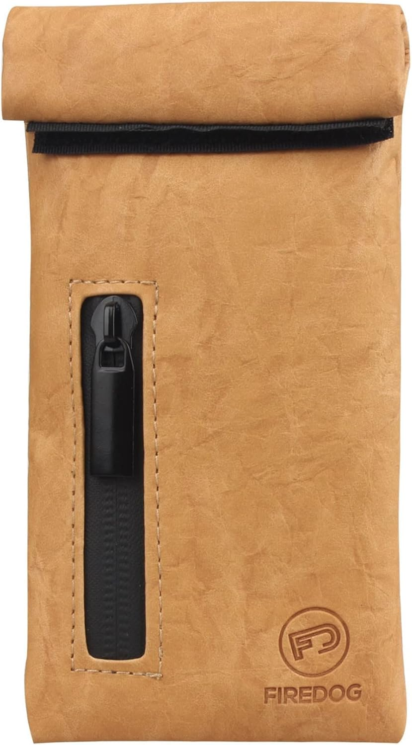 FIREDOG Smell Proof Bags, Carbon Lined Odor Proof Bag for Dog Tested 3"X6" Stash Travel Storage Pouch Pocket (Black)