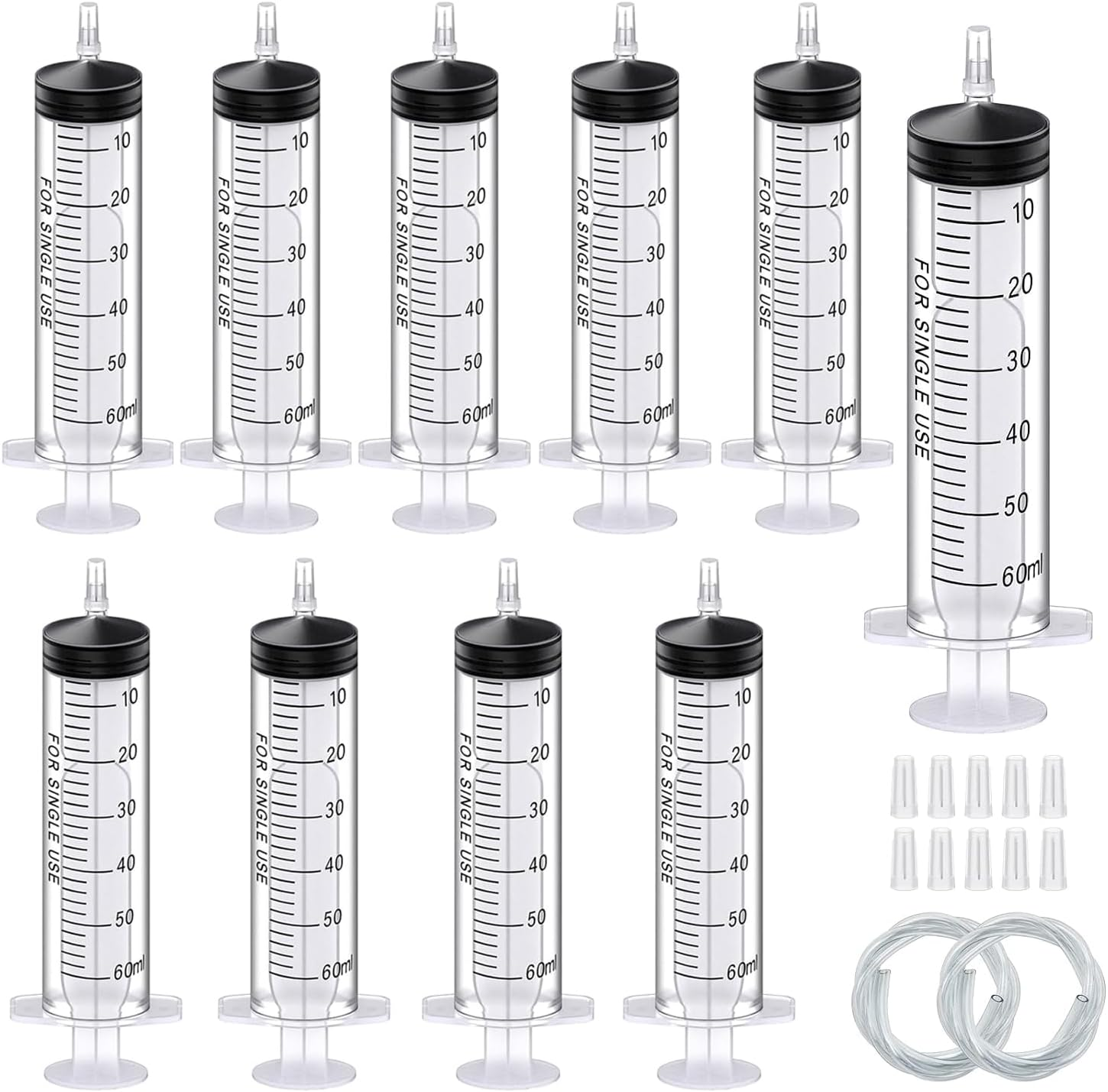 50PCS 2Ml Bulk Plastic Syringes without Needle with Measuring Device for Science Lab, Feeding Pets, Liquid Measurement, Industrial,Individually Sealed image number 4