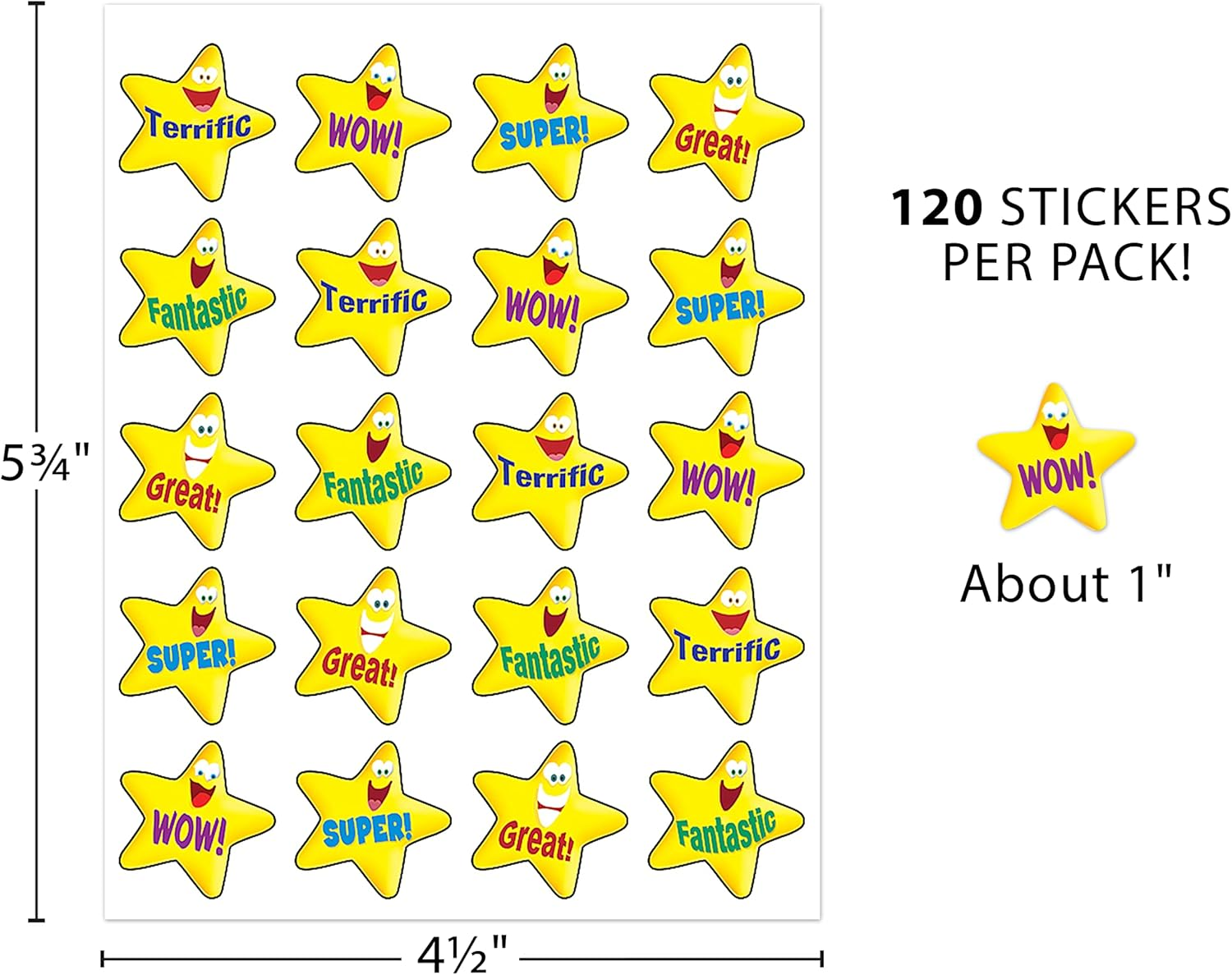 Teacher Created Resources Encouraging Stars Stickers (5126)