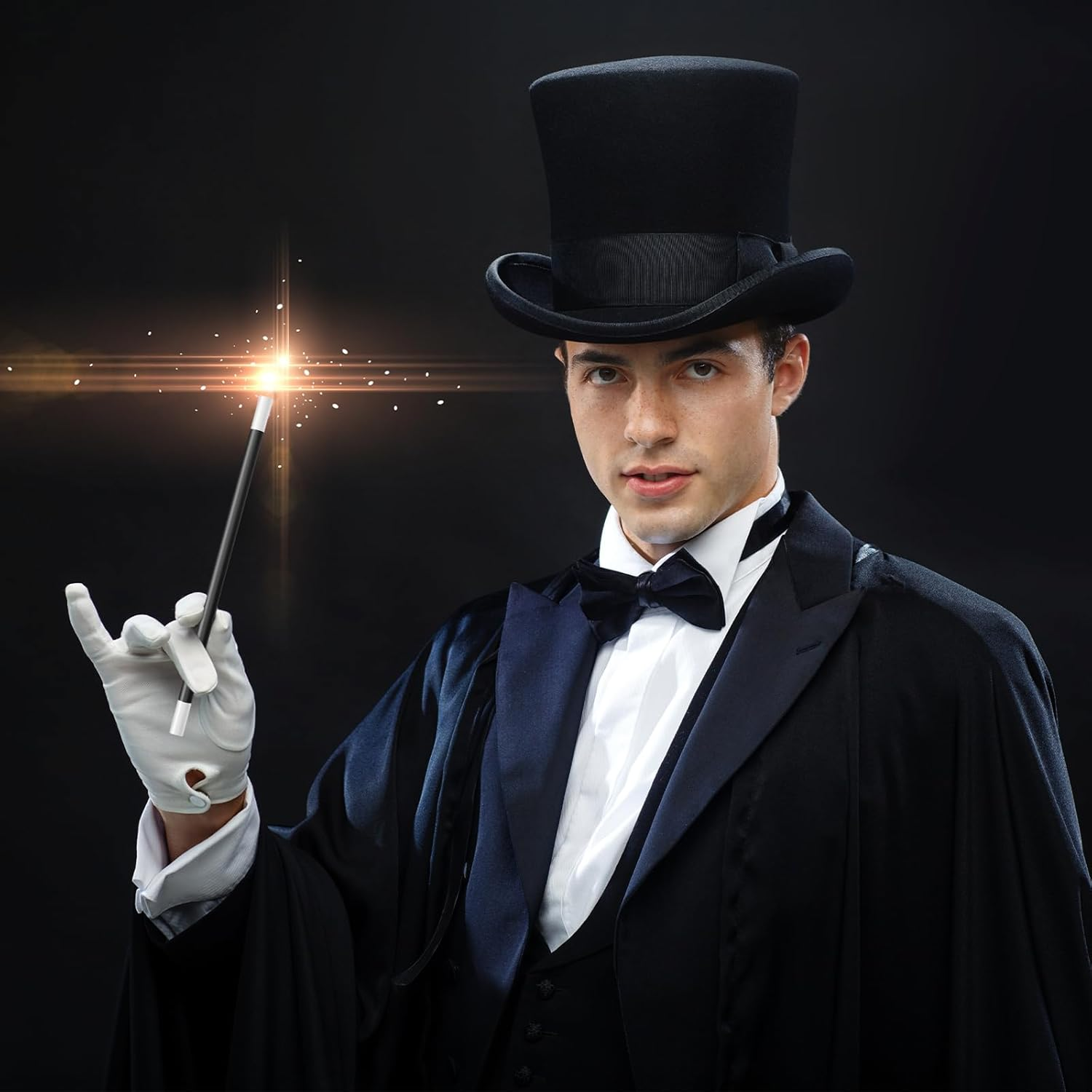 BEZANU Magic Show Wand, 6 PCS Plastic Magic Show Props for Magician Costume, Wizard Witch Costume, Party Games (24.9Cm/9.8In)