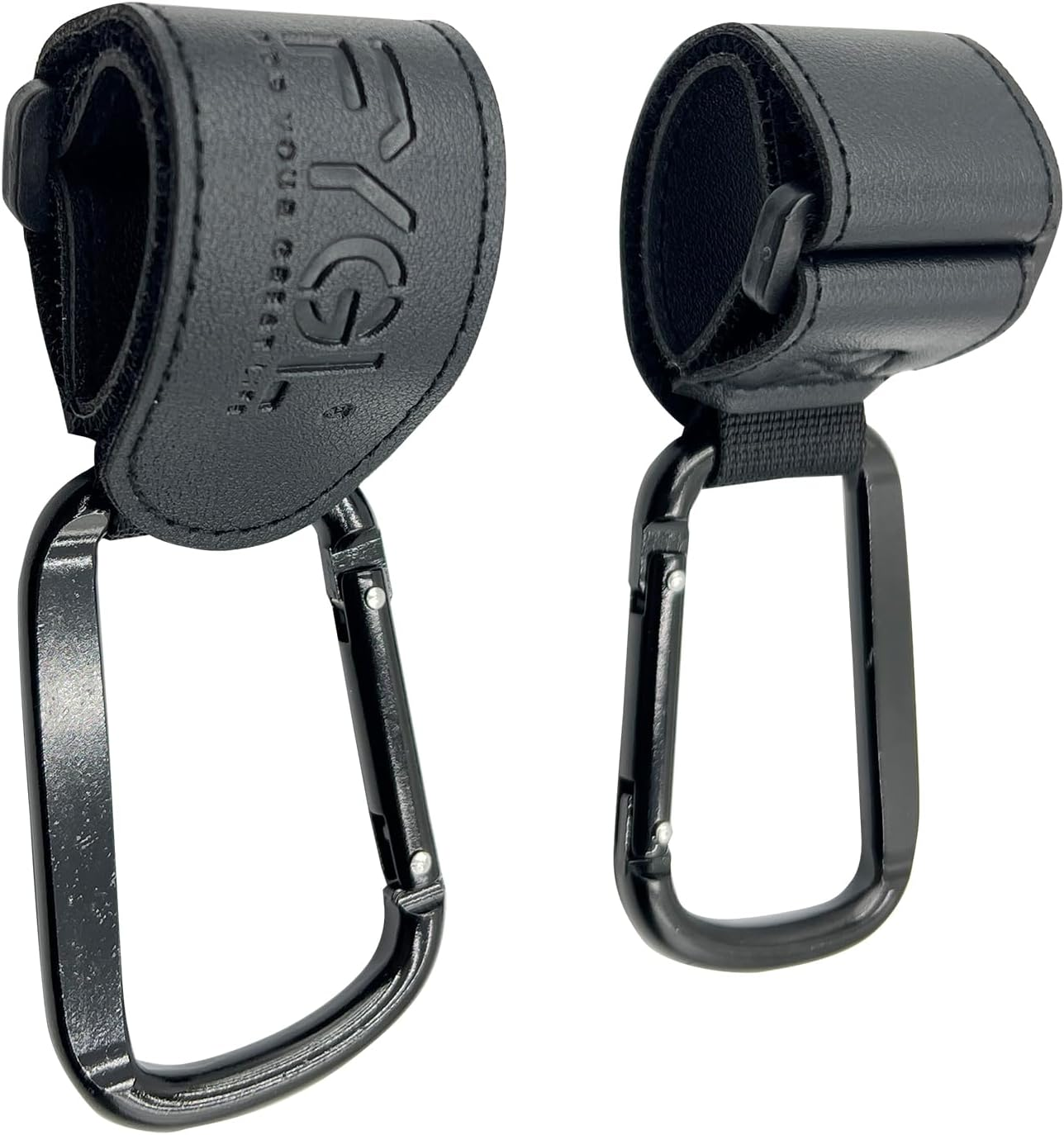 Stroller-Hooks - Adjustable Stroller Carabiner Clips, Universal Stroller Clips and Hooks for Parents and Travelers - Ideal Stroller Accessories for Shopping, Travel, and Baby Gear - Black, 2 Pack