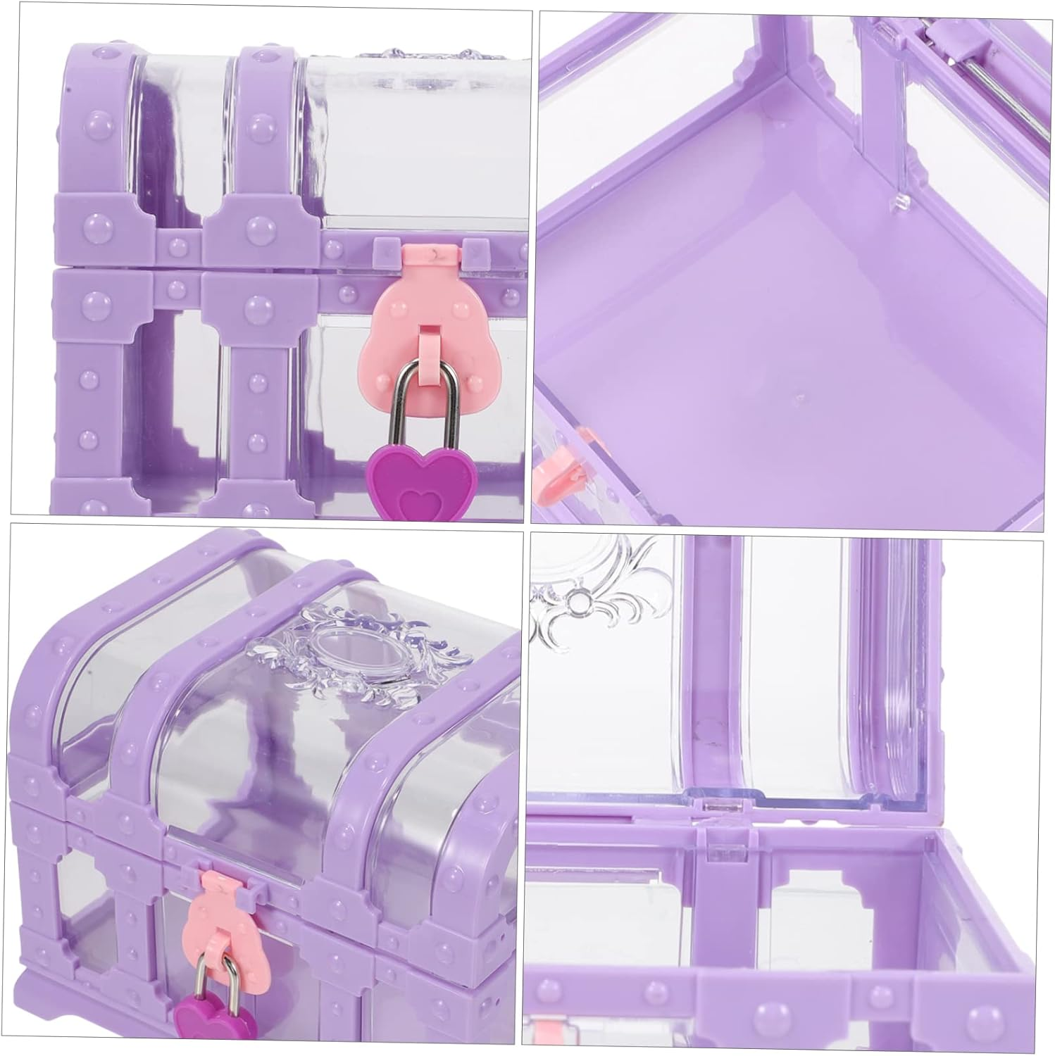 Box Treasure Chest for Durable Storage Box with Lock Vintage Keepsake Case for Jewelry and Collectibles for Pirate Party Decorations and Imaginative Play image number 5