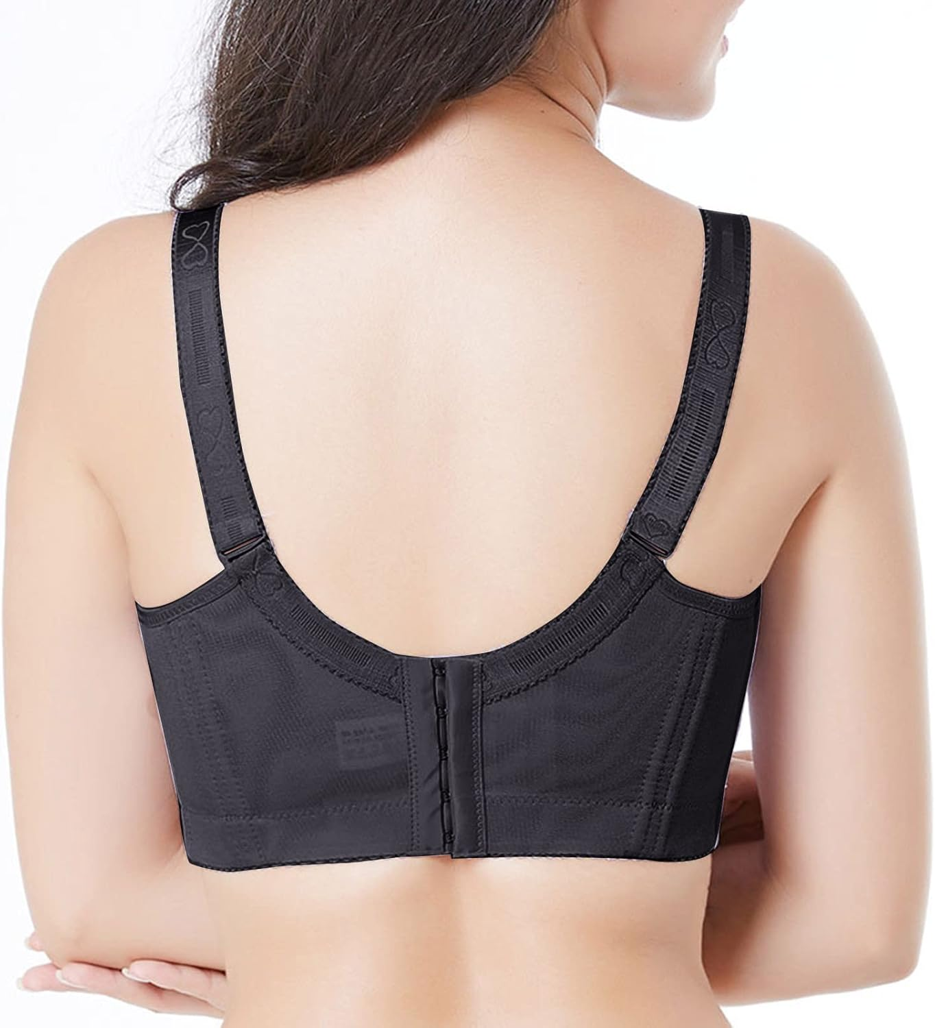 Sports Bra Womens Bras Wired and Ped Maternity with Support Backless plus Size Front Fastening Wireless Firm Strapless Ladies Lace Trendy Underwired Push up Non Clear Back Strap image number 7