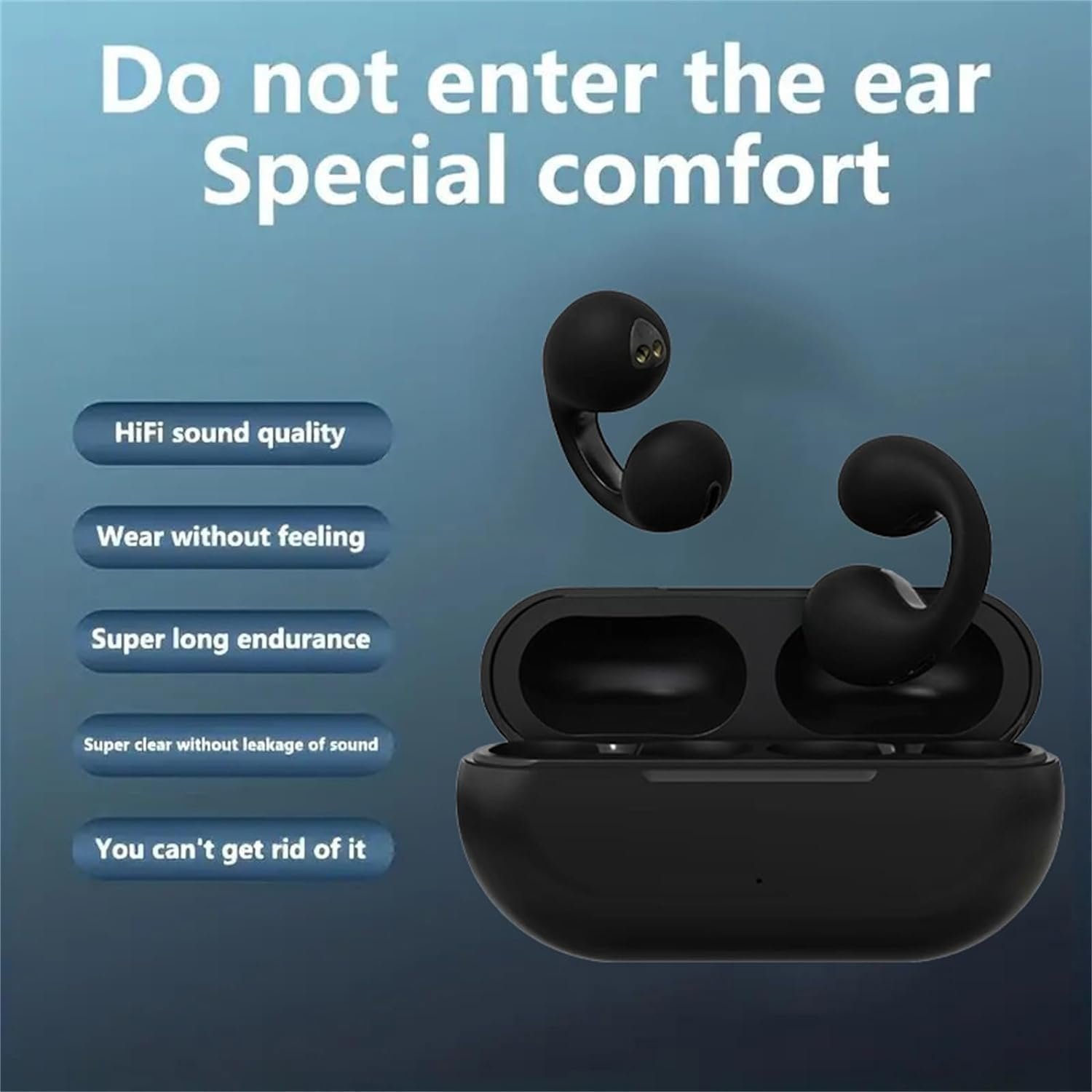 Sol Waterproof Earbuds, Shower Pods, Bone Conduction, Noise Canceling Sports Bluetooth 5.3 Ear Clip Earphones image number 6