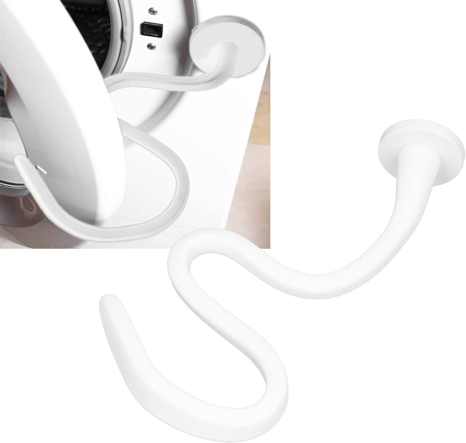 Front Load Washer Door Prop, Magnetic Washing Machine Door Holder, Keep Washer Door Open, Flexible Prop Fits Most Washing Machines, Washer Door Stopper (White) - White image number 3