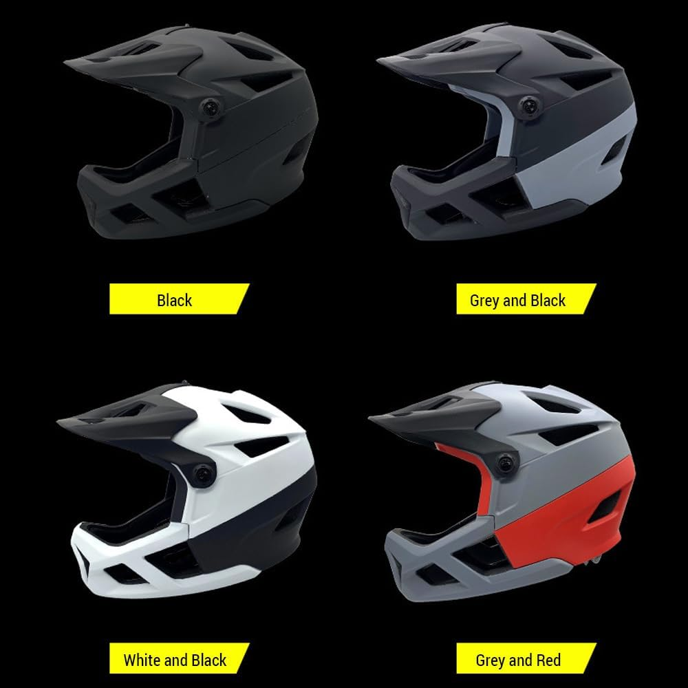 Full Face Mountain Bike Helmet for Men Women Road Bicycle Lightweight Adjustable Visor Goggle Port Impact Resistant image number 5