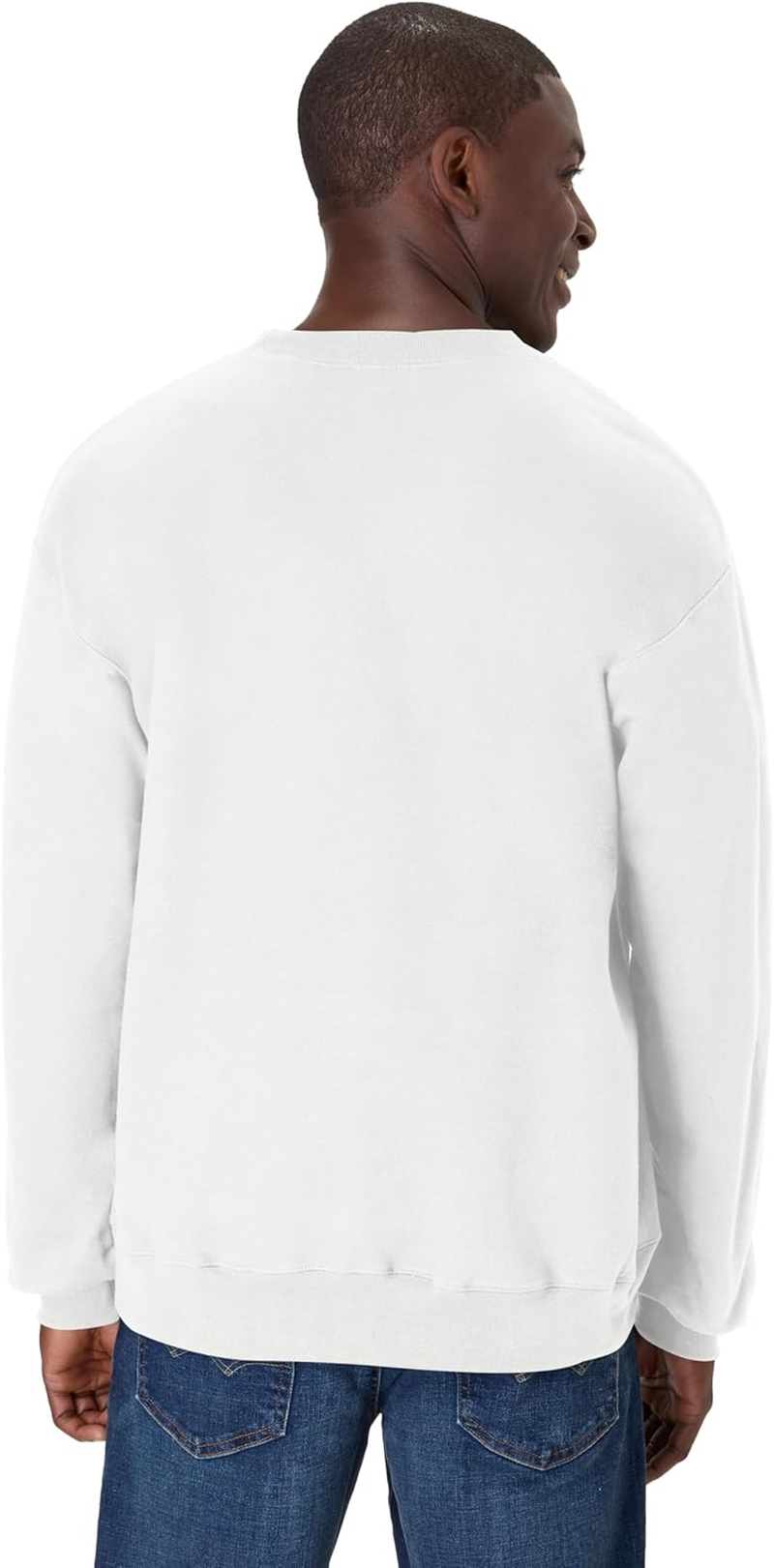 Hanes Men'S Ultimate Cotton Heavyweight Crewneck Sweatshirt, White, Xx-Large image number 2