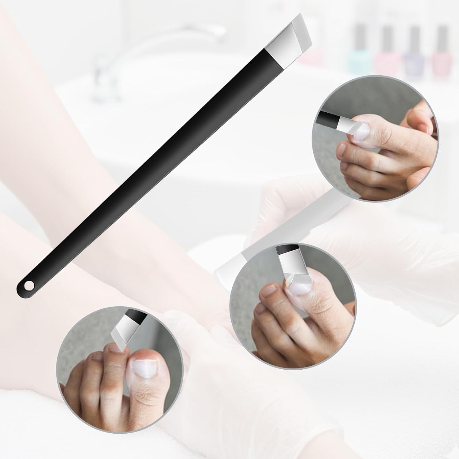 6 PCS Pedicure Knife Set, Ingrown Toenail Removal Kit Stainless Steel Removal Pedicure Scraper with Storage Box Professional Foot Scraper Callus Shaver Foot Care for Dead Dry Hard Cracked Skin