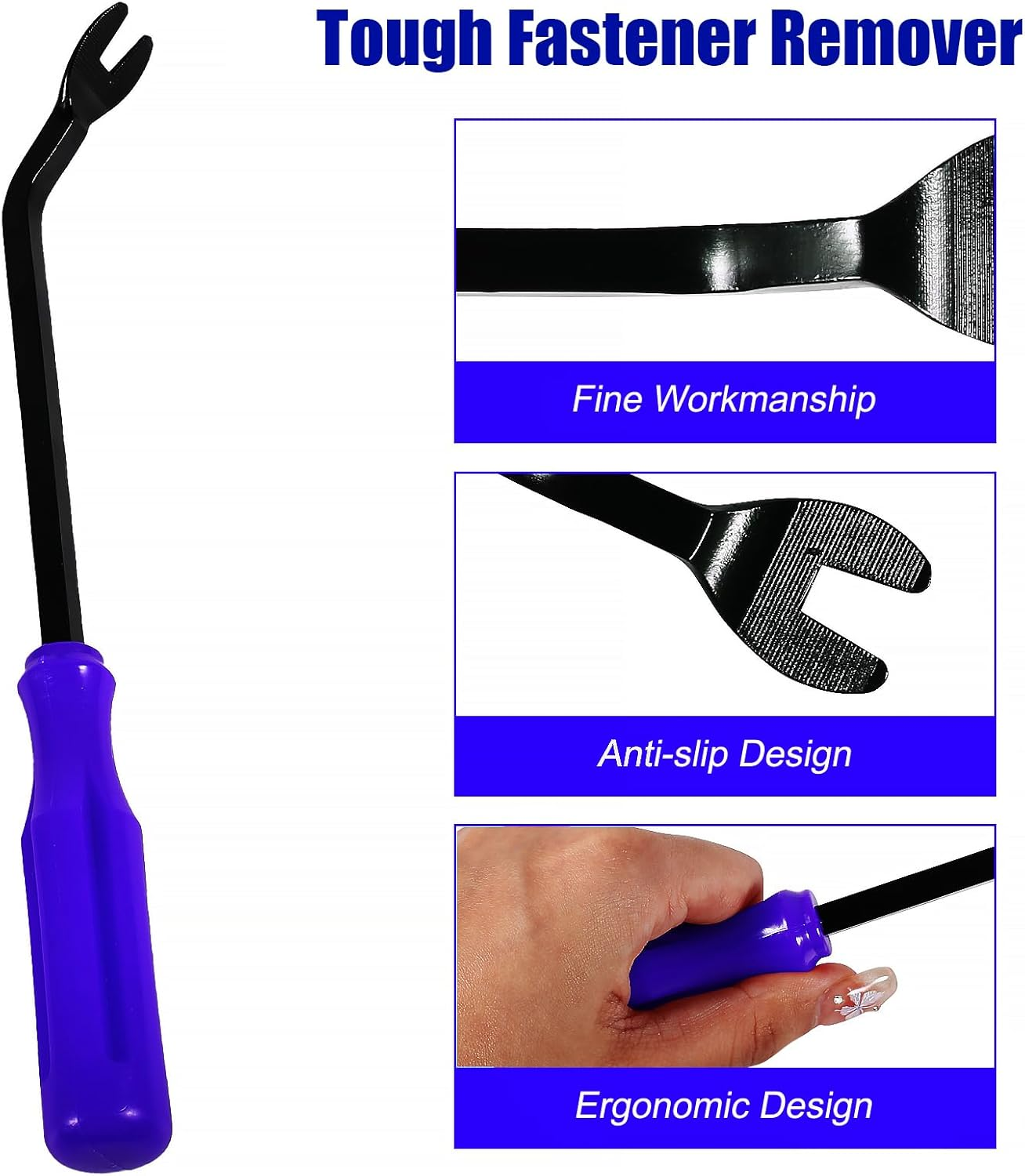 DIANN Auto Trim Removal Tool Set 5Pcs Plastic Pry Tool Kit Auto Trim Tool Prying Tool Car Door Panel Clip Revmoal Tool Fasteners Remover Blue (Blue)