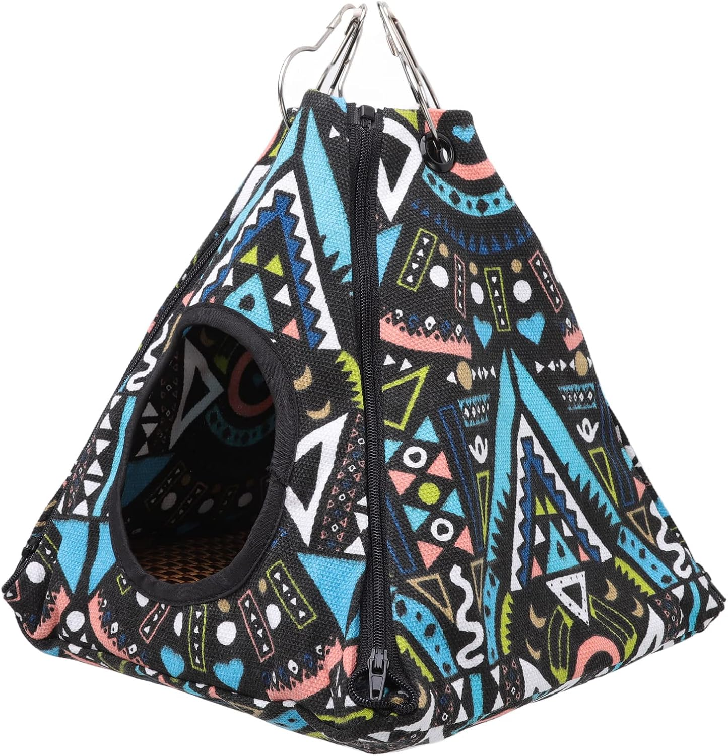 Small Animal Hammock, Soft Hamster Hammock Tent Unfolds as Hammock Canvas, Durable Double Sided Mat with Zipper for Ferret Rat for Hamsters for All 15 * 15 * 15Cm image number 1