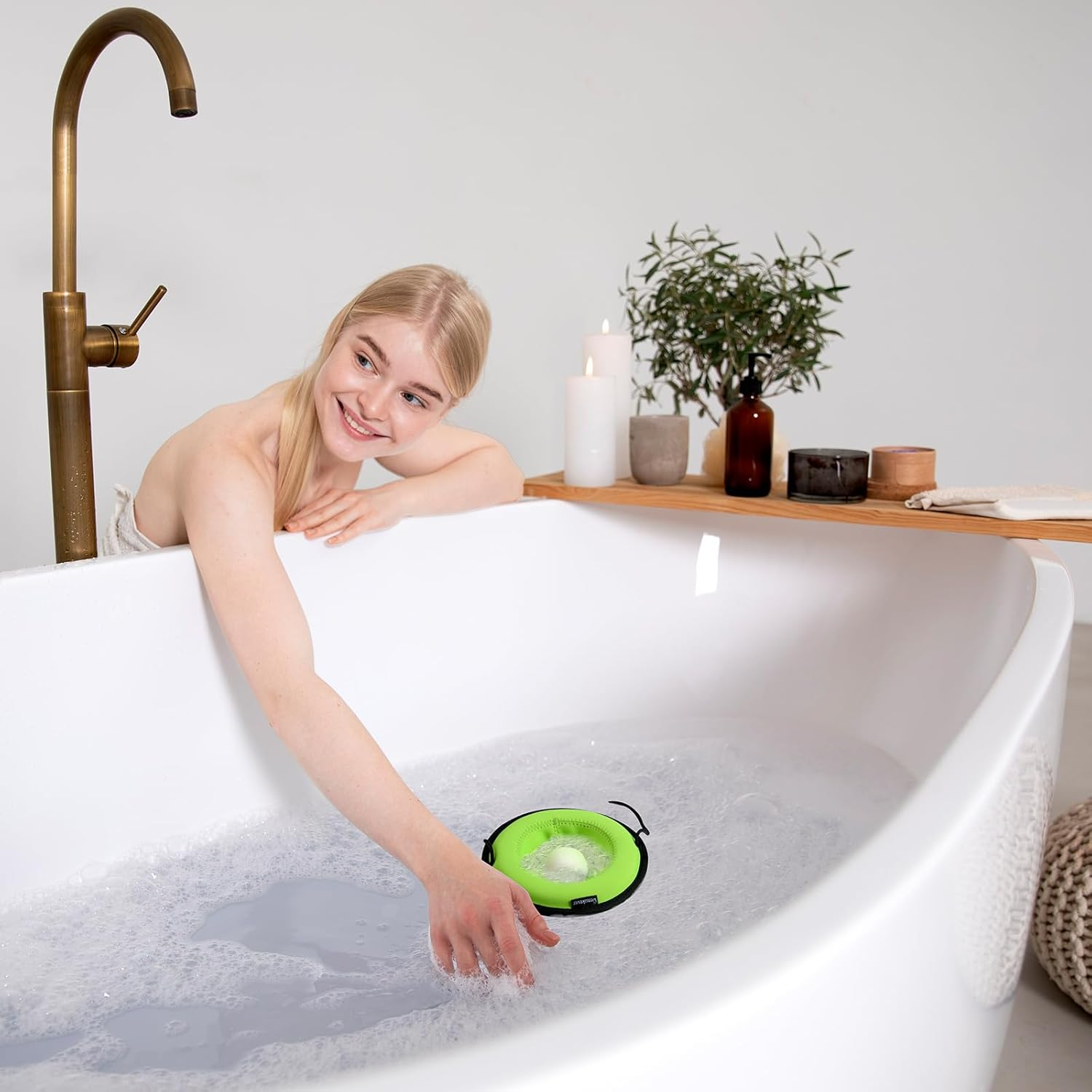 Neoprene Floating Bath Bomb Basket, Funny Bubble Bath Bomb Holder with Adjustable Strip Bath Bomb Container for Holding Bath Bombs, Fit for Girls and Women image number 2