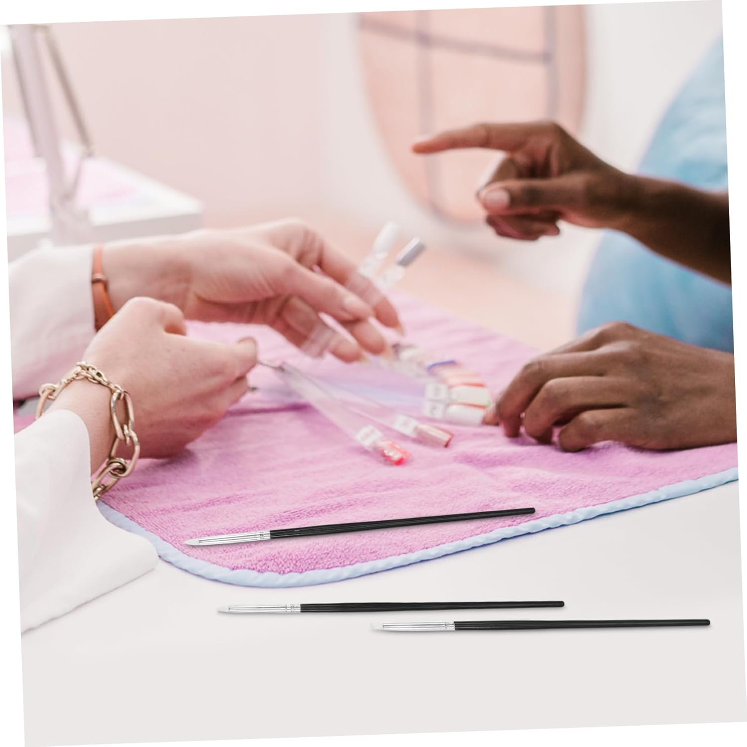 PENIKOKO 15Pcs Nail Polishing Pen Nail Painting Brush Cuticle Pushers for Home Use Beauty Salons image number 6