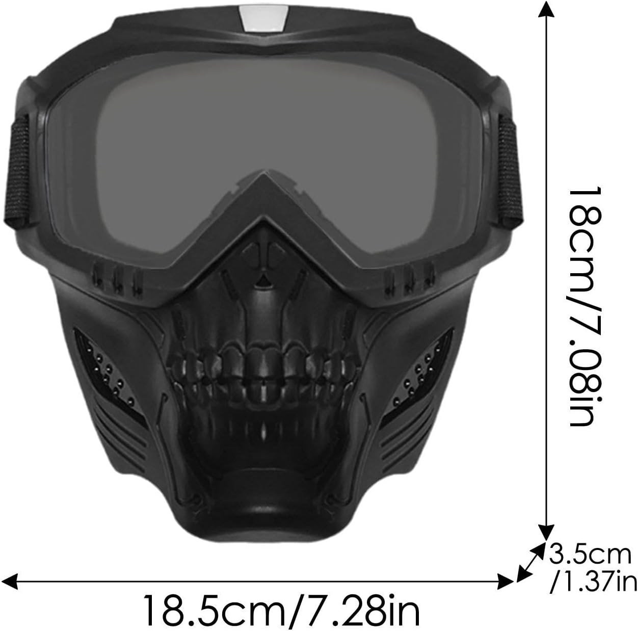 Motorcycle Goggles with Removable Face Masque,Airsoft Goggles Masque | Detachable Motorcycle Riding Glasses with Removable Face Masque for Riding Offroad Cycling Motorbike Racing image number 5