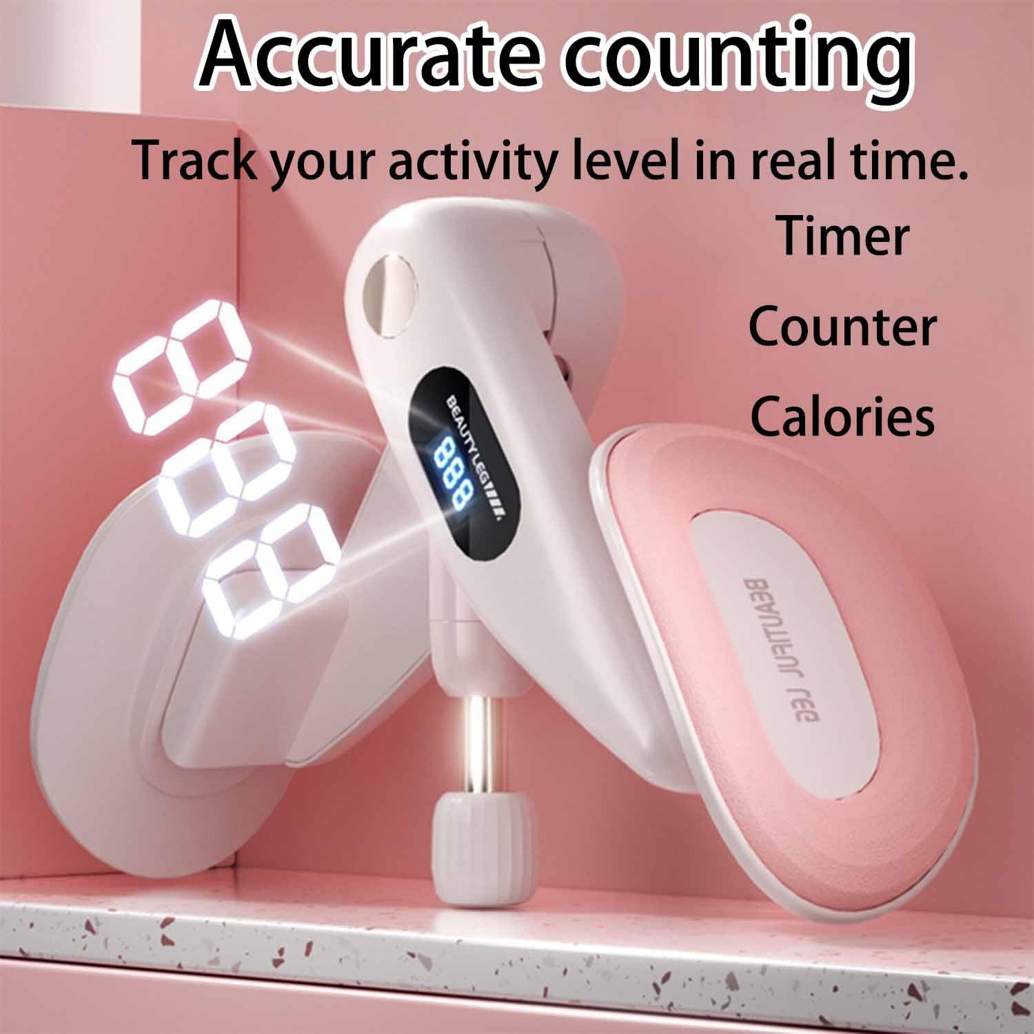 Thigh Trainer Hip Trainer, Inner Thigh Exerciser, Suitable for Fitness Beginners, Home Workout - Pink image number 6