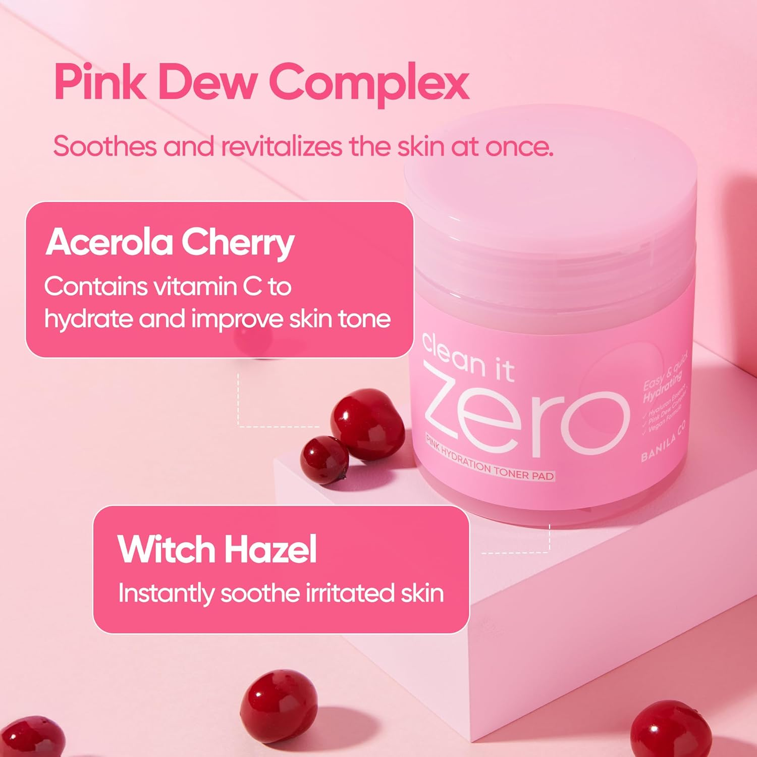 Banila Co Clean It Zero Pink Hydration Toner Pad image number 1