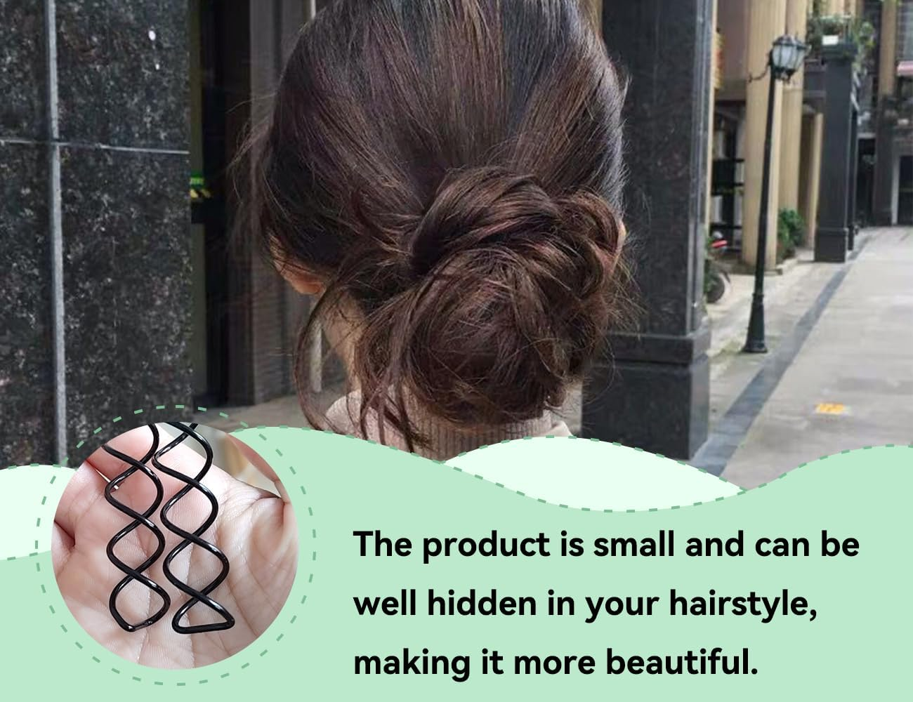 AOYEGIC Pack of 20 Spiral Hair Clips, Spiral Hair Accessories, Metal for DIY Hairstyle, Multi-Purpose Distortion Spin Clip for Children, Women, Home Use, Office Everyday Life, Going Out (Black) image number 5