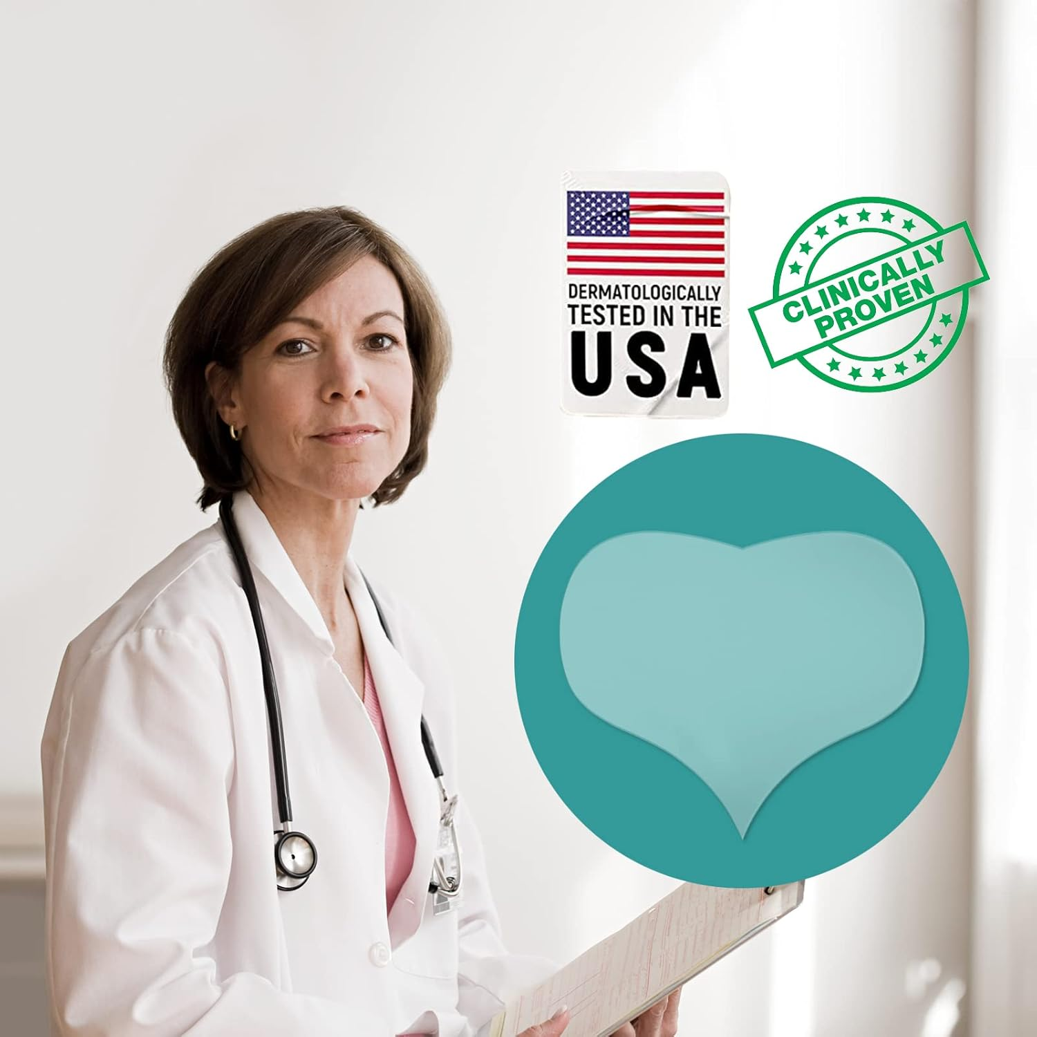 4 Pack Chest Wrinkle Pads, anti Wrinkle Silicone Chest Patches, Resuable and 100% Medical Grade D&eacute;collet&eacute; anti Wrinkle Patches, Overnight Wrinkle Remover Treatment While Sleeping image number 1