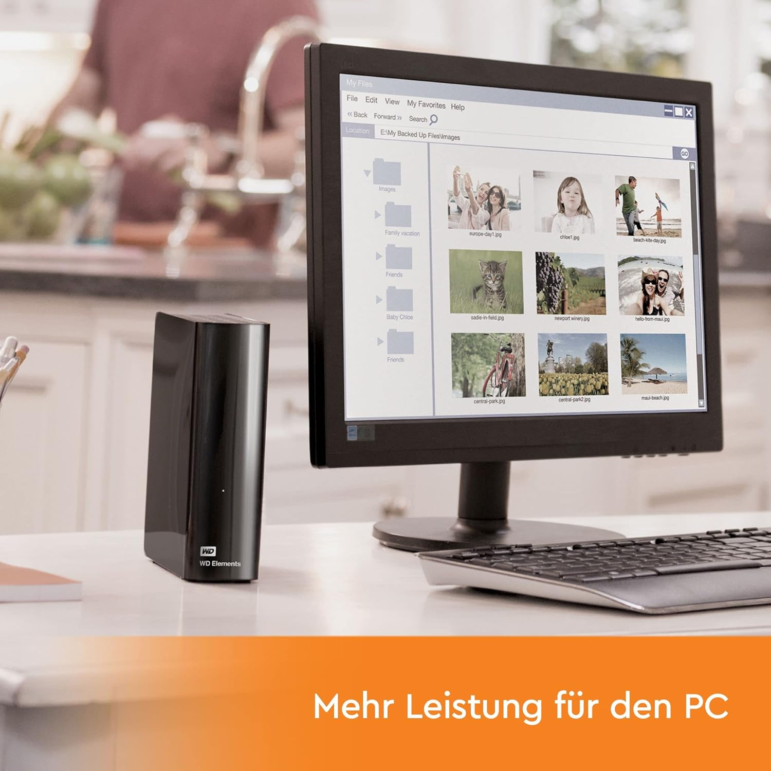 Western Digital WD Elements Desktop 8TB USB 3.0 3.5" External Hard Drive - Black Plug & Play Formatted NTFS for Windows 10/8.1/7 image number 2