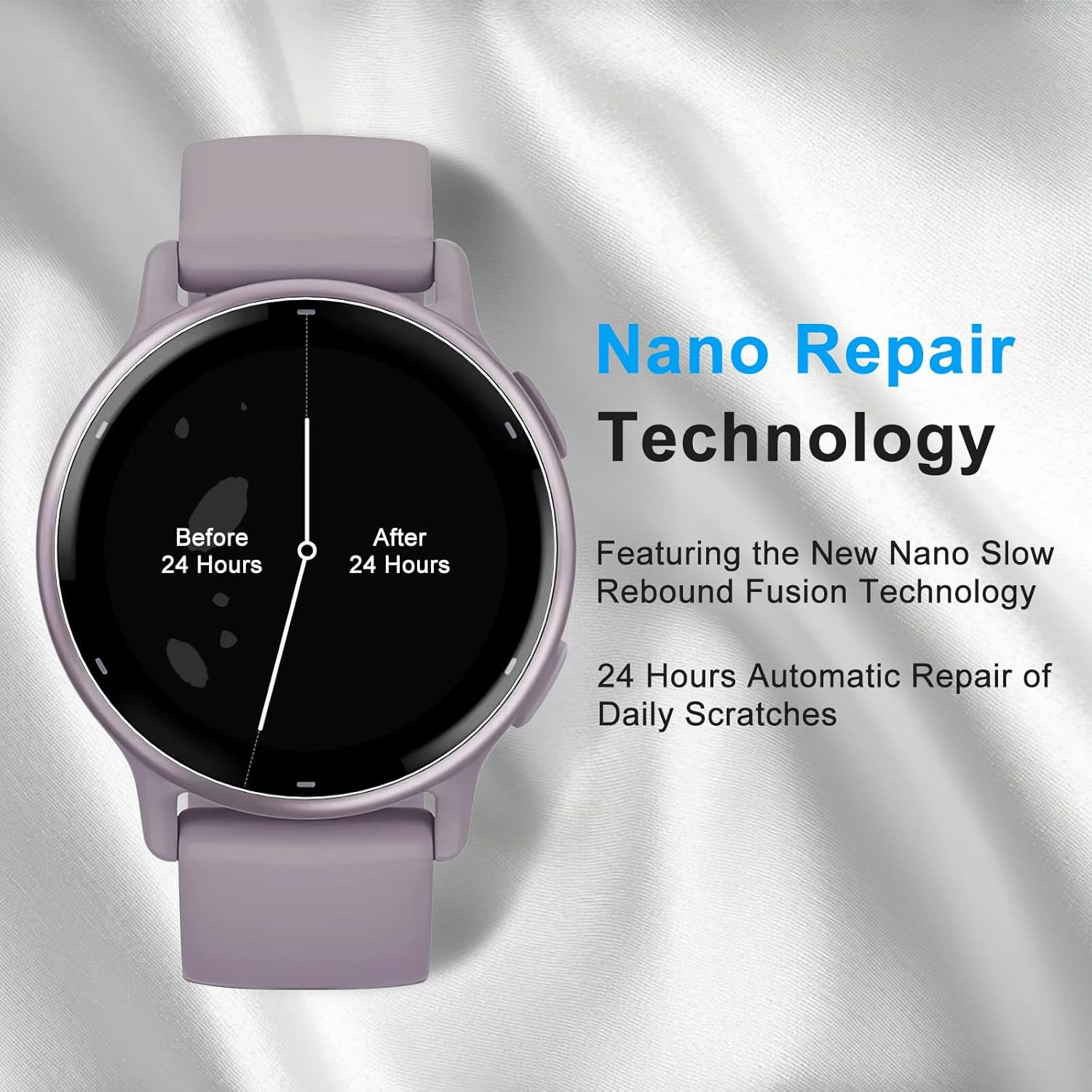 6 Pack for Garmin Vivoactive 5/ Vivoactive 6 Screen Protectors, Flexible TPU Full Coverage [Not Glass] Anti-Scratch Protectors for Garmin Vivoactive 5/6 Smartwatch (6 Pack) image number 3