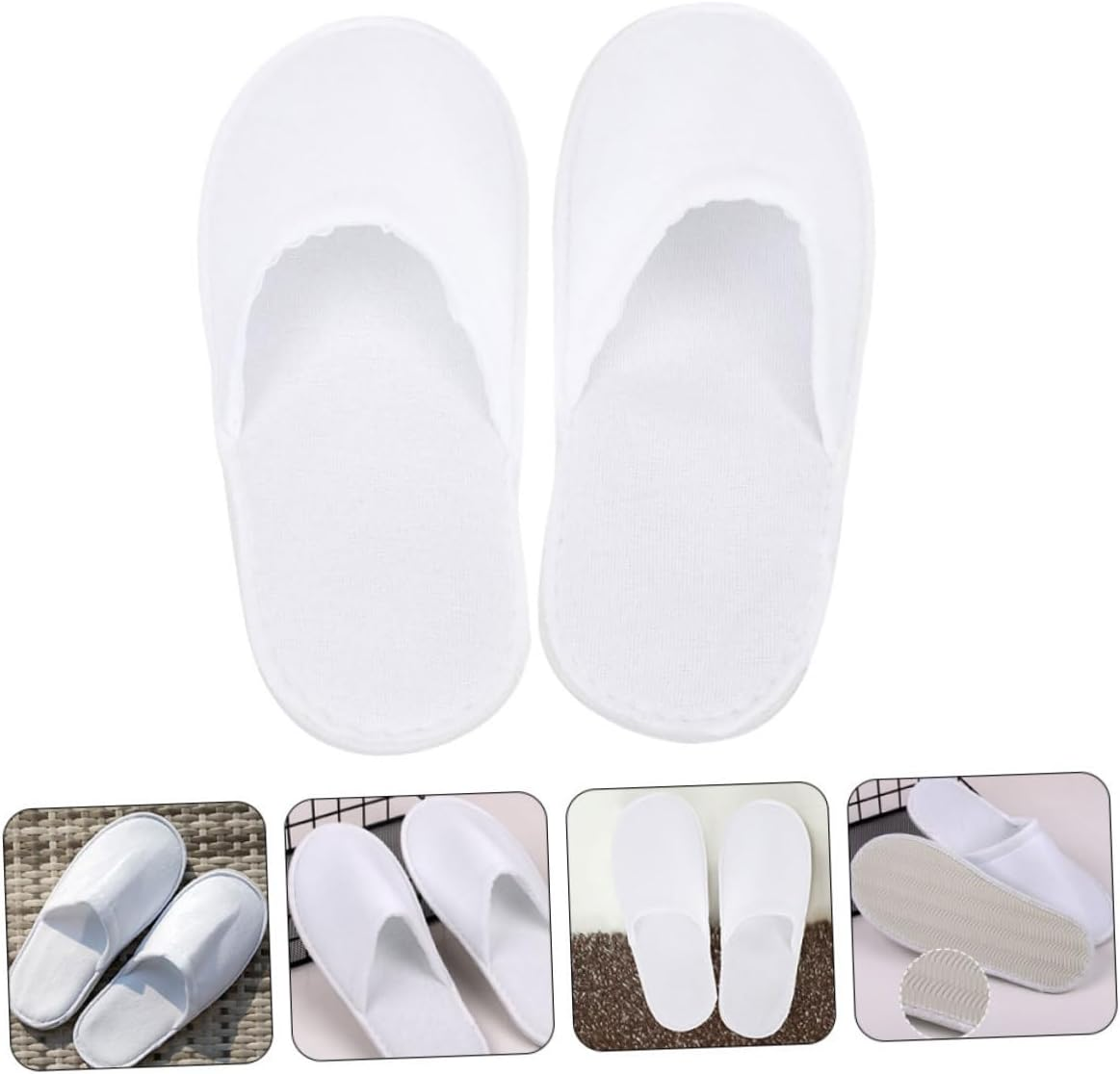 OATIPHO Bulk Slippers for Guests 12 Pack of Soft Comfortable Home Slippers for Hotel Spa Use image number 6