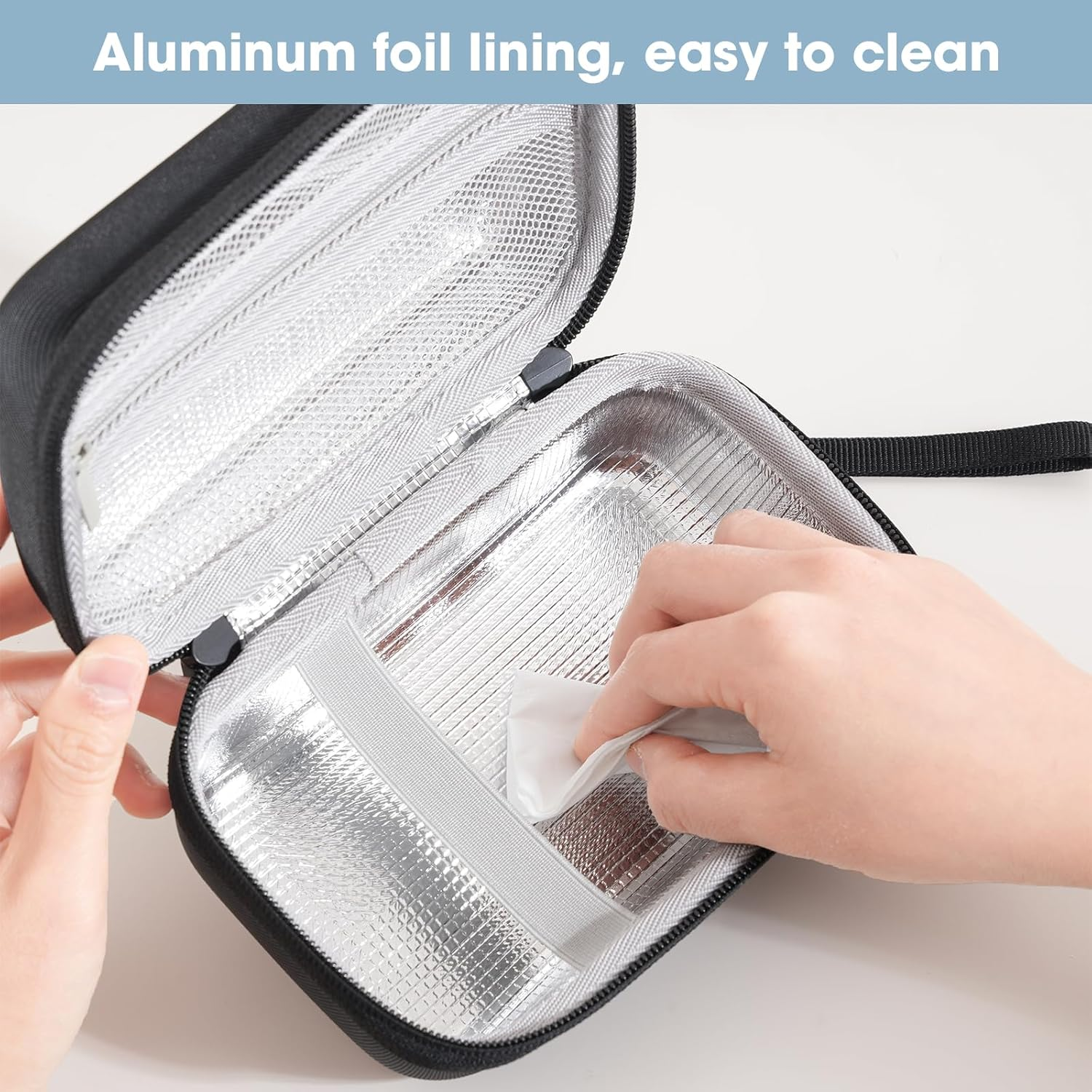 Procase Hard Travel Case for Neilmed Sinus Rinse Packets, Carrying Bag for Maoever Neti Pot Nasal Rinse, Portable Case for Sinus Rinse Bottle and Nasal Wash Salt Packets or Nose Cleaner Kit -Black image number 4