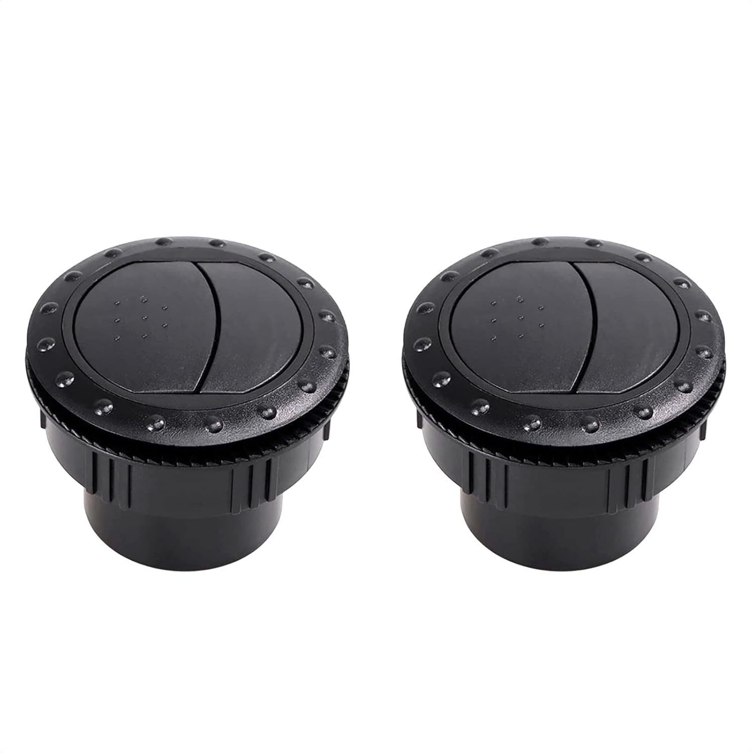 ALEOED 2 Pieces Dashboard Air Conditioning Deflector Outlet Vent Exhaust Grille Side Roof round Air Ventilation Outlet Black for Car RV ATV A/C 60Mm/2.3In image number 3