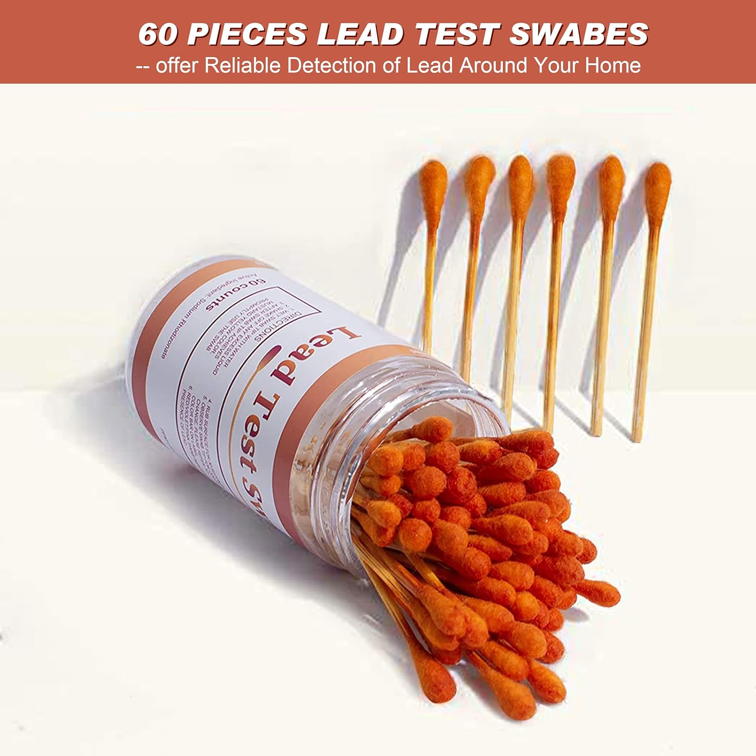 Aawipes Lead Test Kit (30 Rapid Testing Swabs) 30-Second Results. Dip in White Vinegar. Home Use for All Surfaces - Painted, Dishes, Toys, Jewelry, Metal, Ceramics, Wood (LS30) image number 3