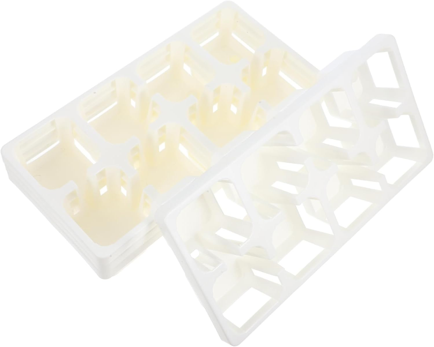 Happyyami 4Pcs Tiny Planting Tray Rack Plastic Nursery Pot Holders for Succulents Storage Rack Germination Tray for Indoor Gardening image number 2