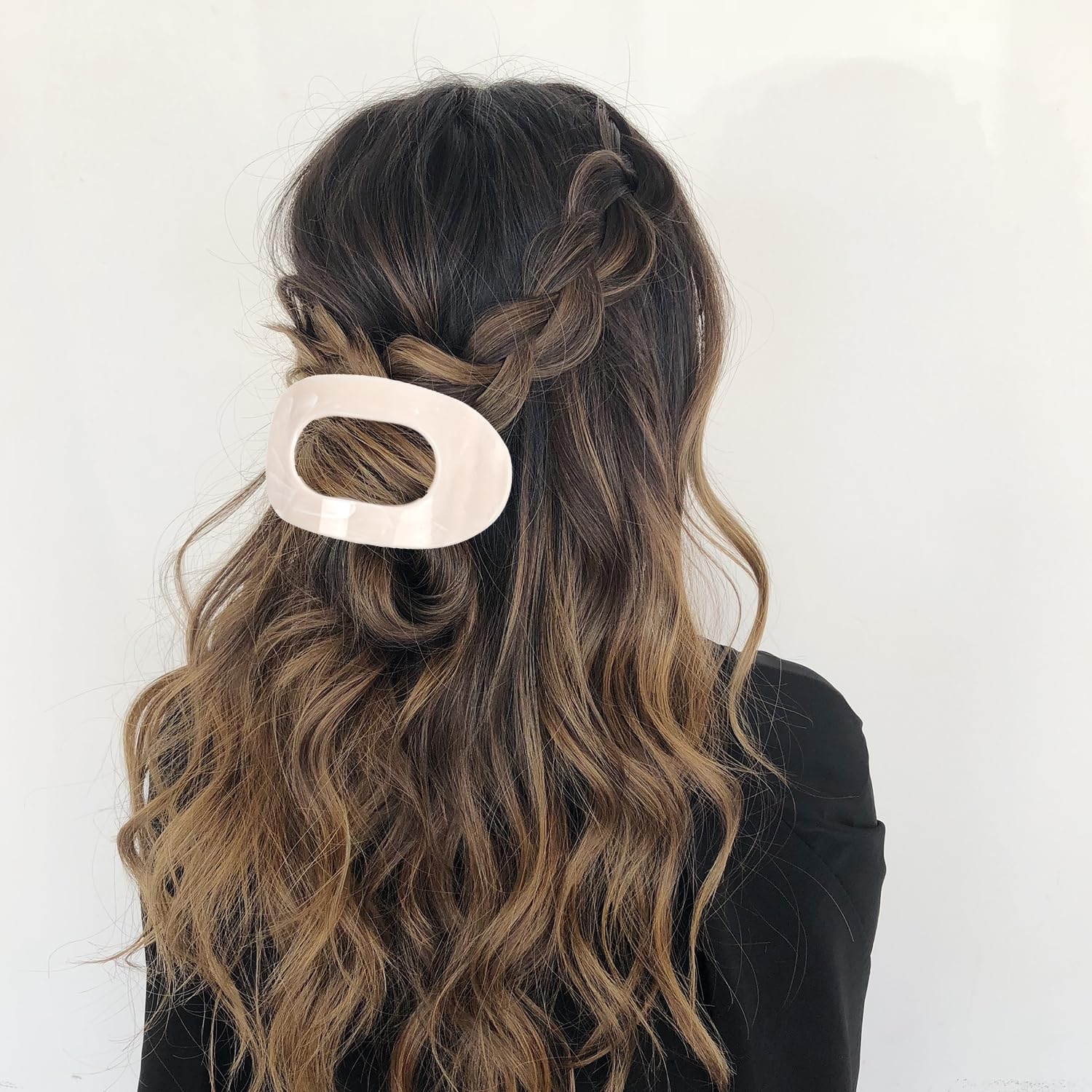 Large Hair Clips for Women, French Matte Flat Claw Clips, Strong Hold for Thick and Thin Hair, 3 Pack in 3 Colors (Combination 1) image number 2